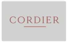 Image of the word 'CORDIER' written in large, uppercase letters with a line underneath, on a plain background.