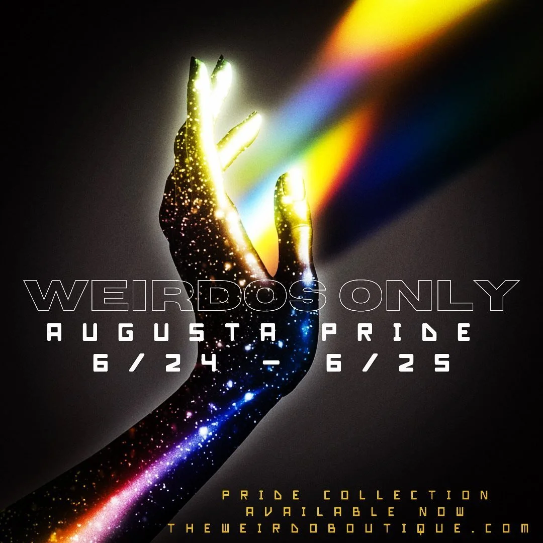 🌈Are you ready for Augusta Pride?! 🏳️&zwj;🌈
👽🛸#WEIRDOSONLY will be docking in Augusta June 24th &amp; 25th! Catch a vibe with us at the concert on Friday &amp; check out our exclusive &amp; new pieces from @theweirdoboutique on Saturday in our s