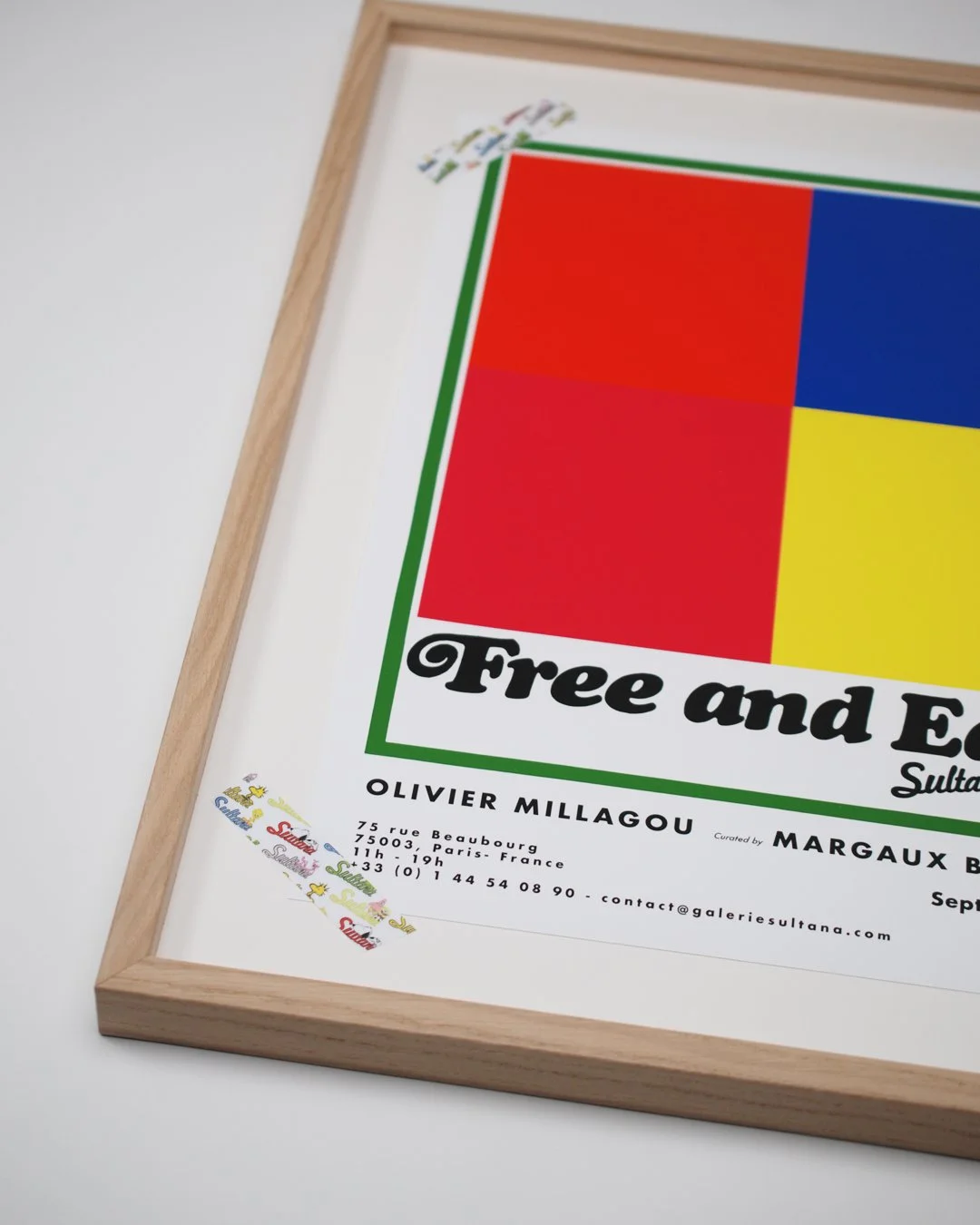 Affiche d’exposition issue des archives de l’artiste Olivier Millagou.