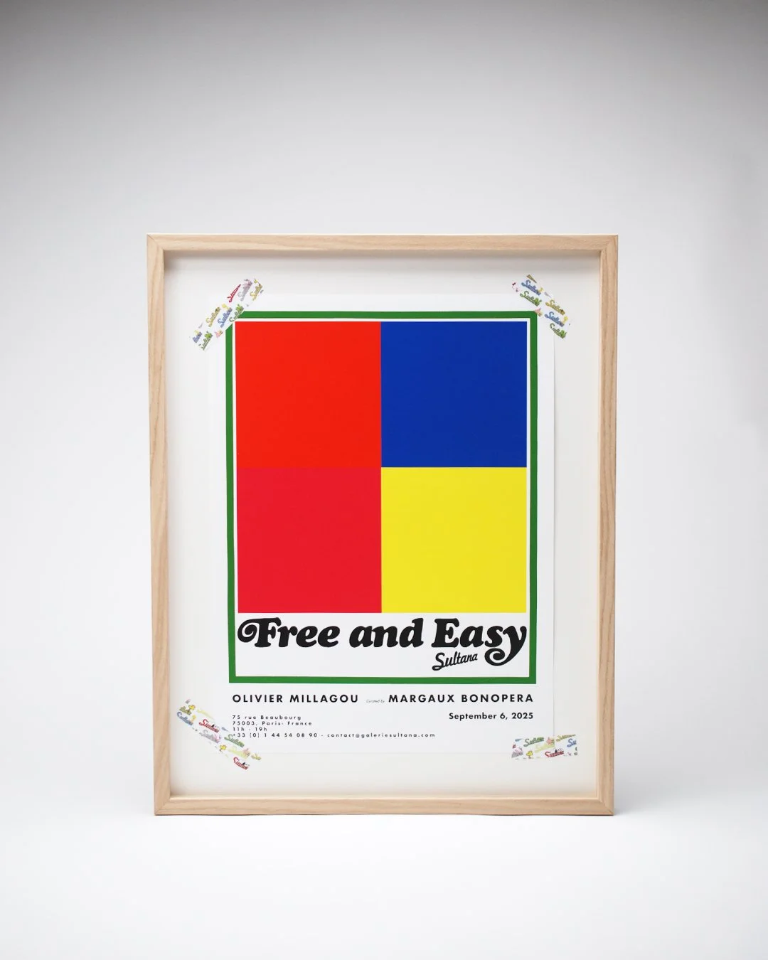 Affiche d’exposition issue des archives de l’artiste Olivier Millagou.