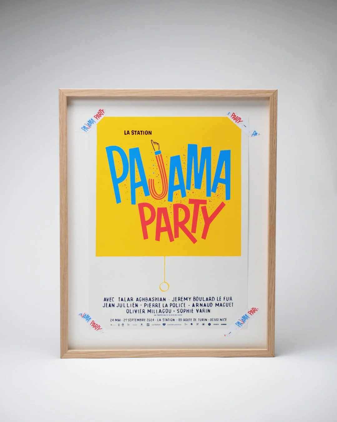 Affiche d’exposition issue des archives de l’artiste Olivier Millagou.