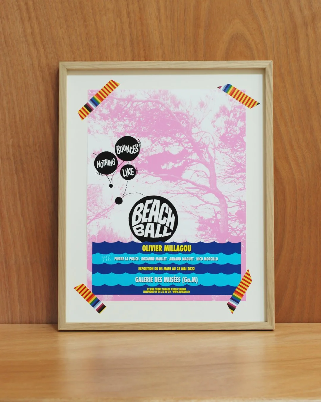 Affiche d’exposition issue des archives de l’artiste Olivier Millagou.