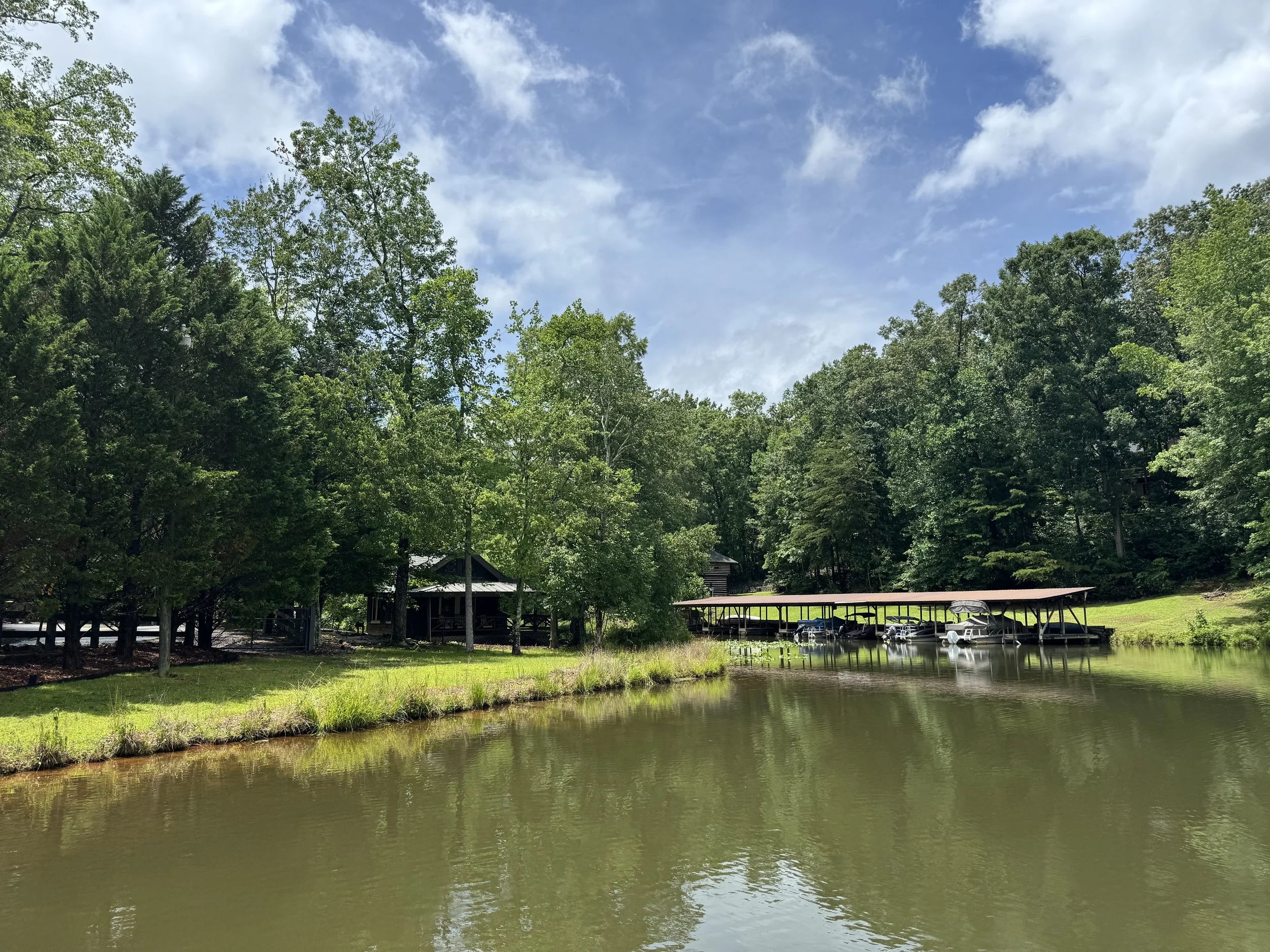 View of Lakeside cabin from dock