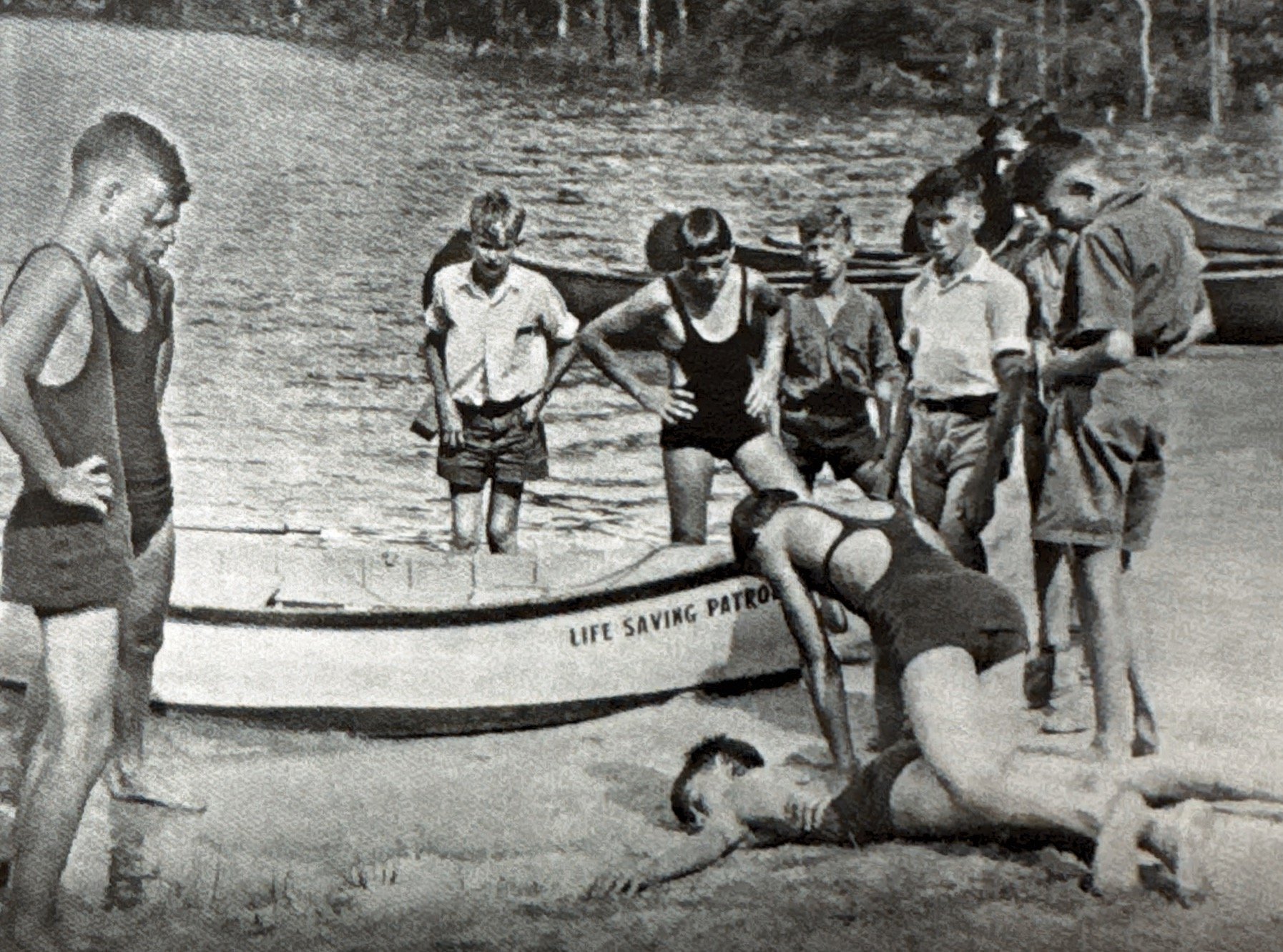 Lifesaving training at the waterfront