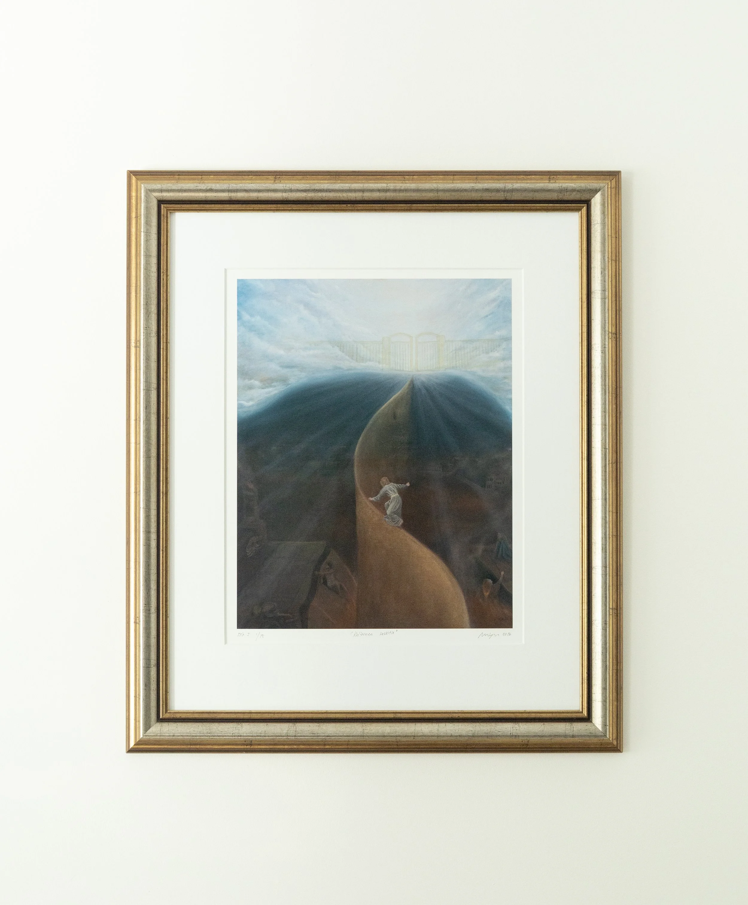 ''Kultainen keskitie'' - Numeroitu A3 taideprintti (Limited Edition)