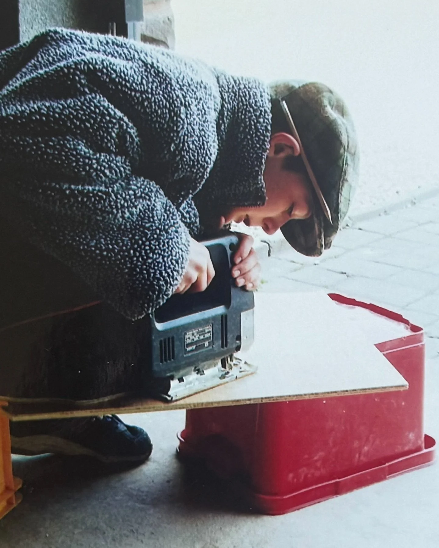 Iʼm often asked how I found my calling as a woodworker, and had a lot of fun digging these photos out of the archive to show you my first foray into the craft.

As young teenagers who loved the outdoors, my Grandad, or ʻGrampyʼ as we call him, spent 