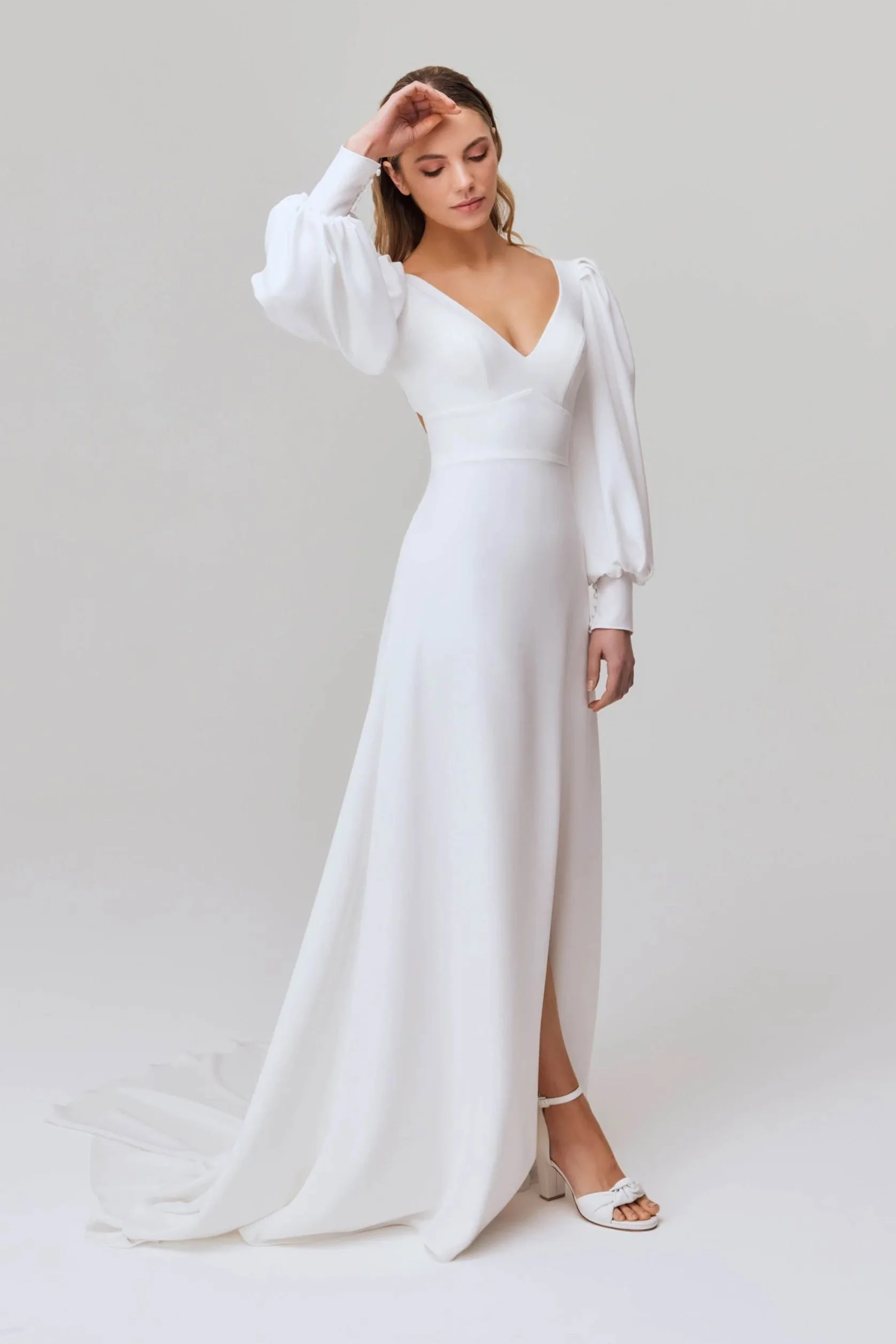 Discount long sleeves wedding dress