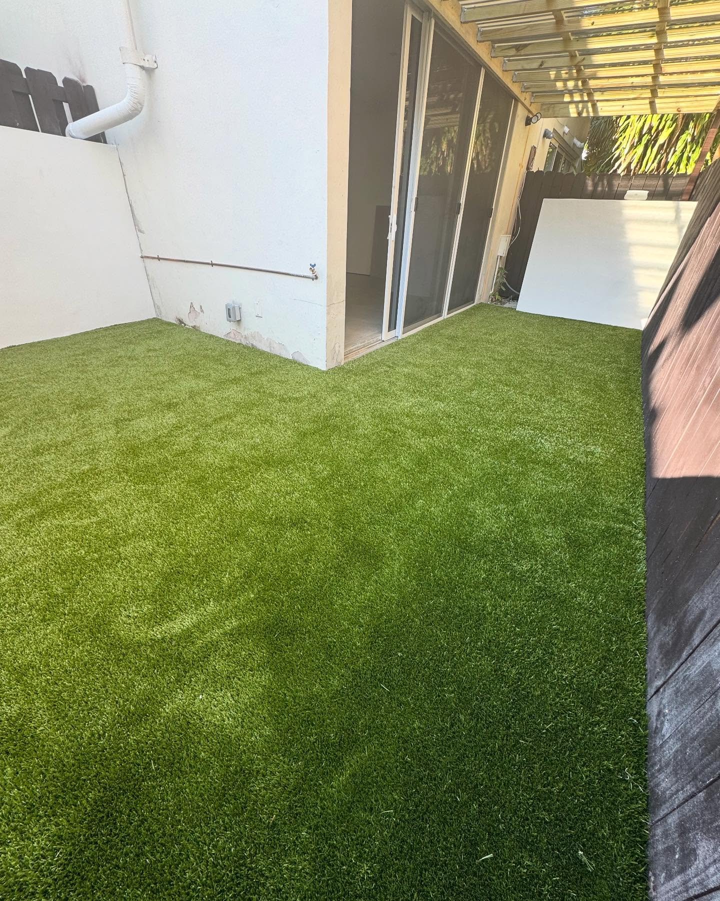 Same backyard, different vibes. Swipe to time travel. #k9grassbyforeverlawn #transformation