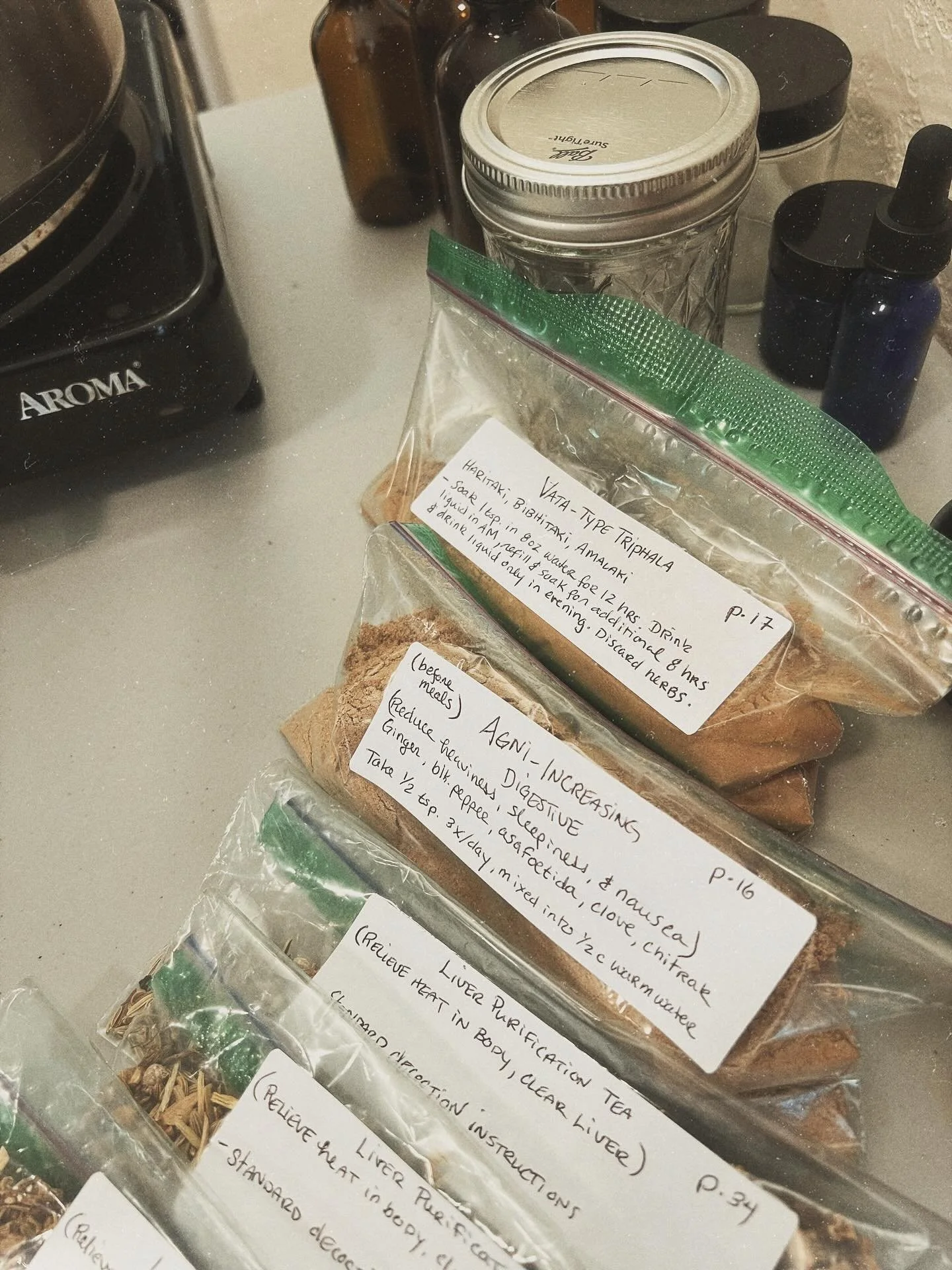 Herbal medicine making is as deeply gratifying as anticipated. 
🌱🌱🌱🌱
Ayurveda puts your own health in your hands in a very empowering way, gently and generally suggesting that you stay checked in to the state of your internal and external environ