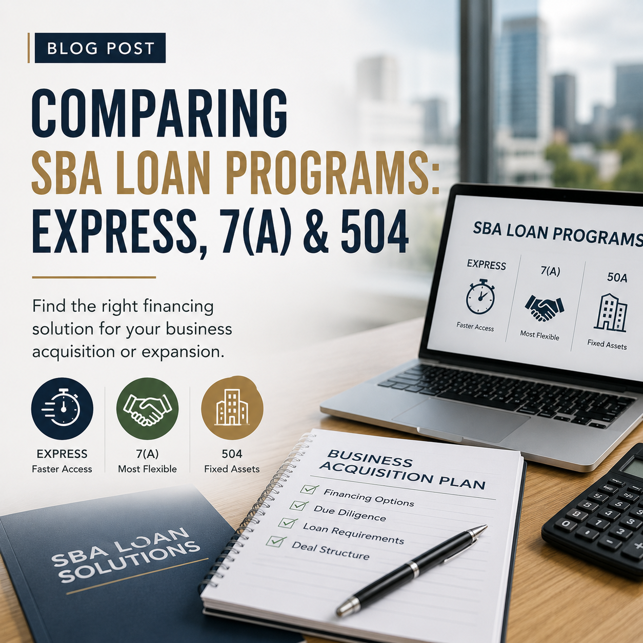 Comparing SBA Express, 7(a) and 504 Loan Programs