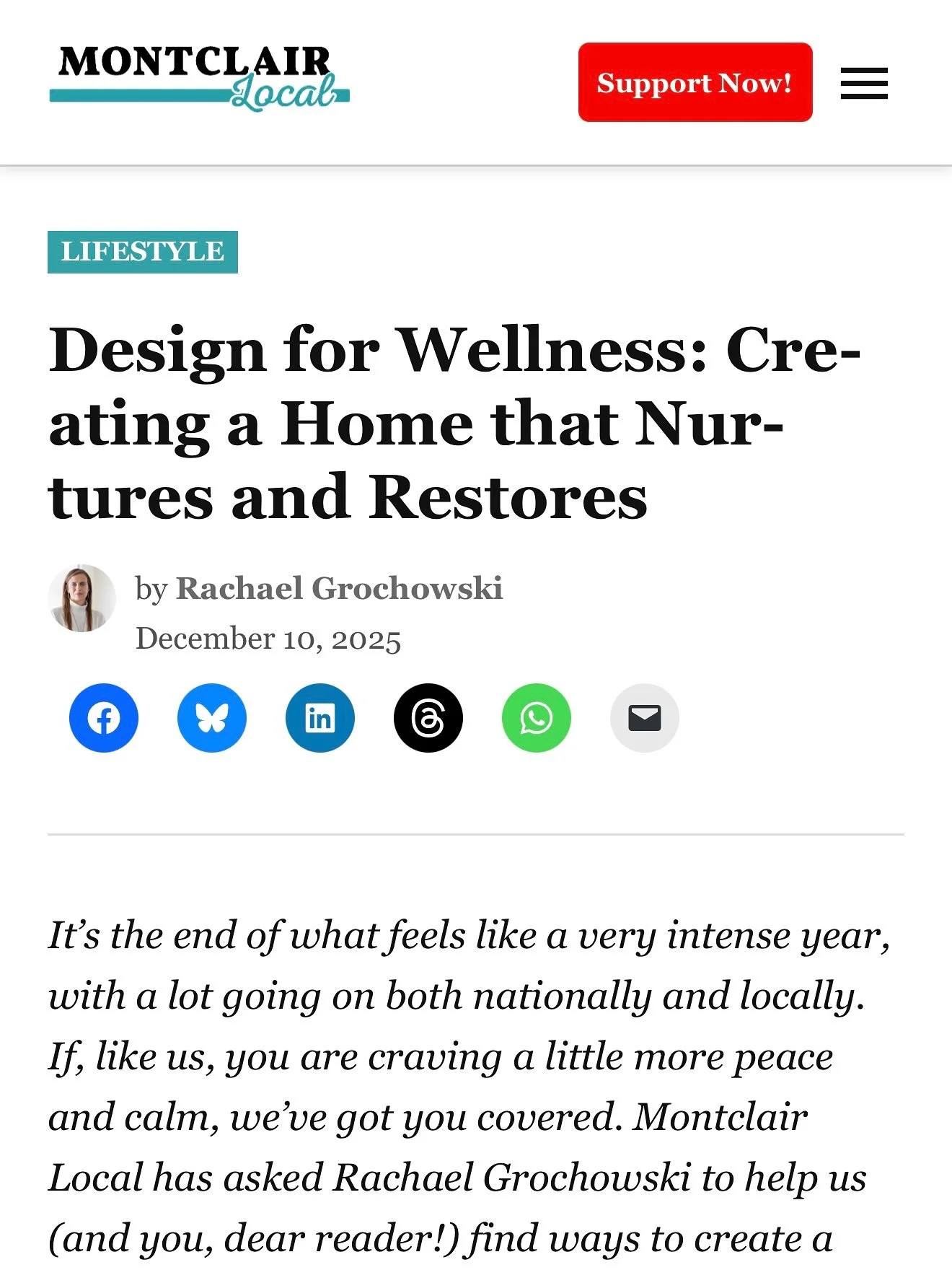 This morning a I read a quote somewhere about wellness where the current buzzword is longevity.  It said:
 &lsquo;we don&rsquo;t need to live longer, we need to live more&rsquo;

We have partnered with @montclairlocalnonprofitnews to share some ideas
