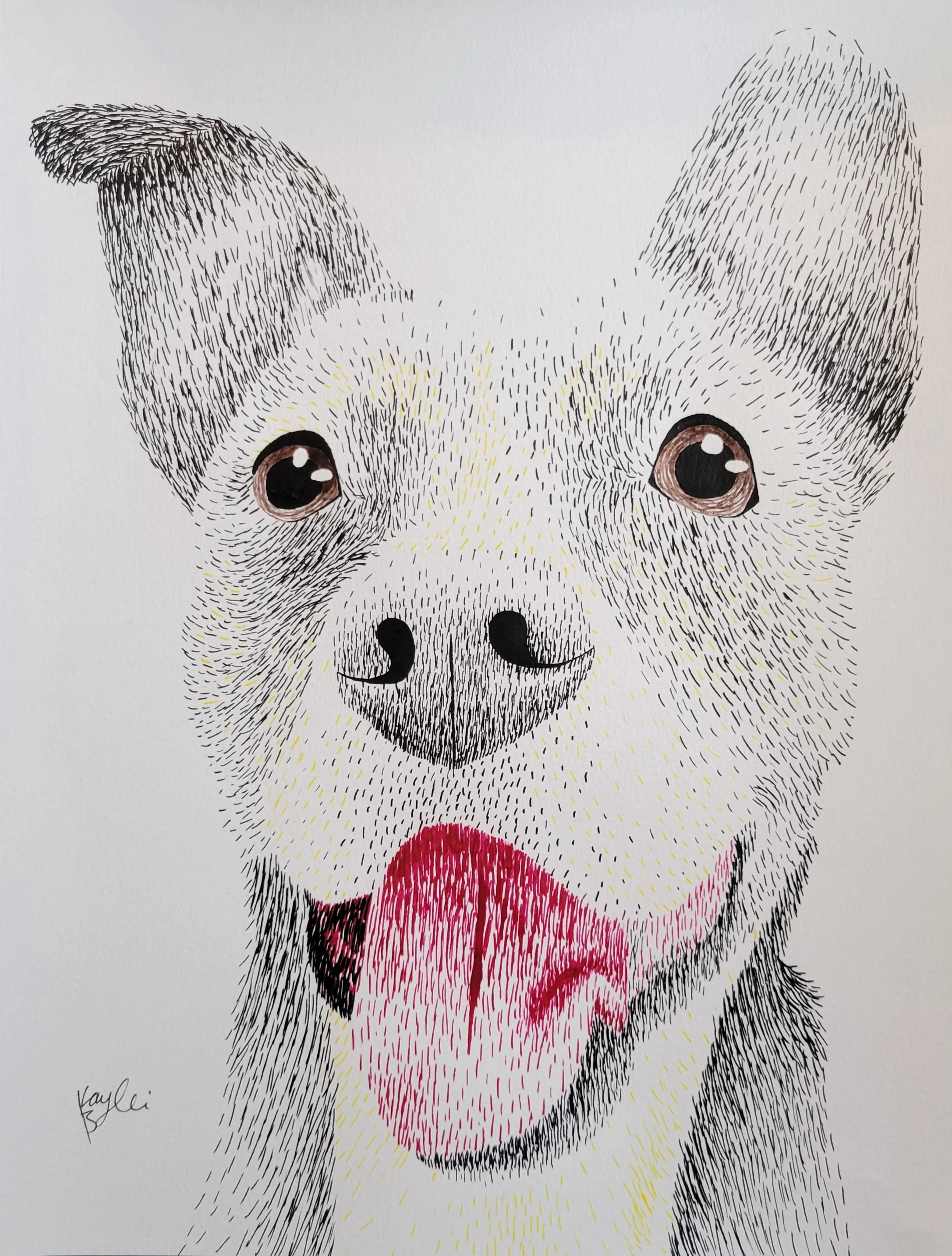 Elsa made with black and yellow.