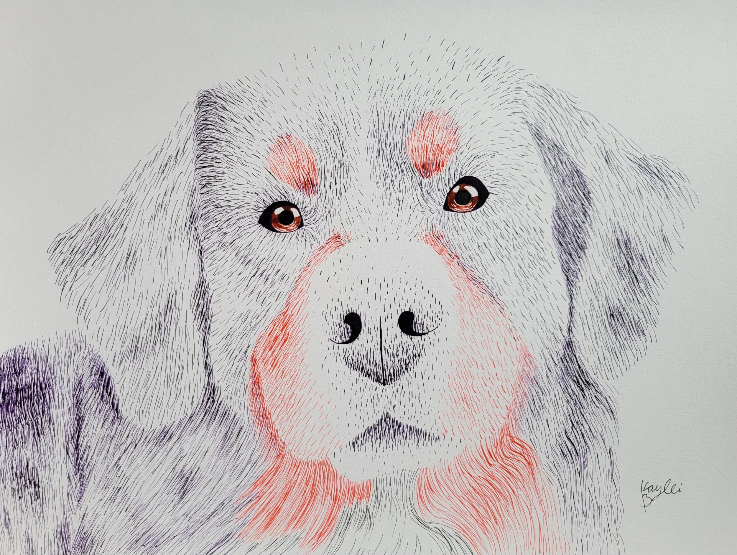 Nellie Belle made with Violet, Black, and Orange.