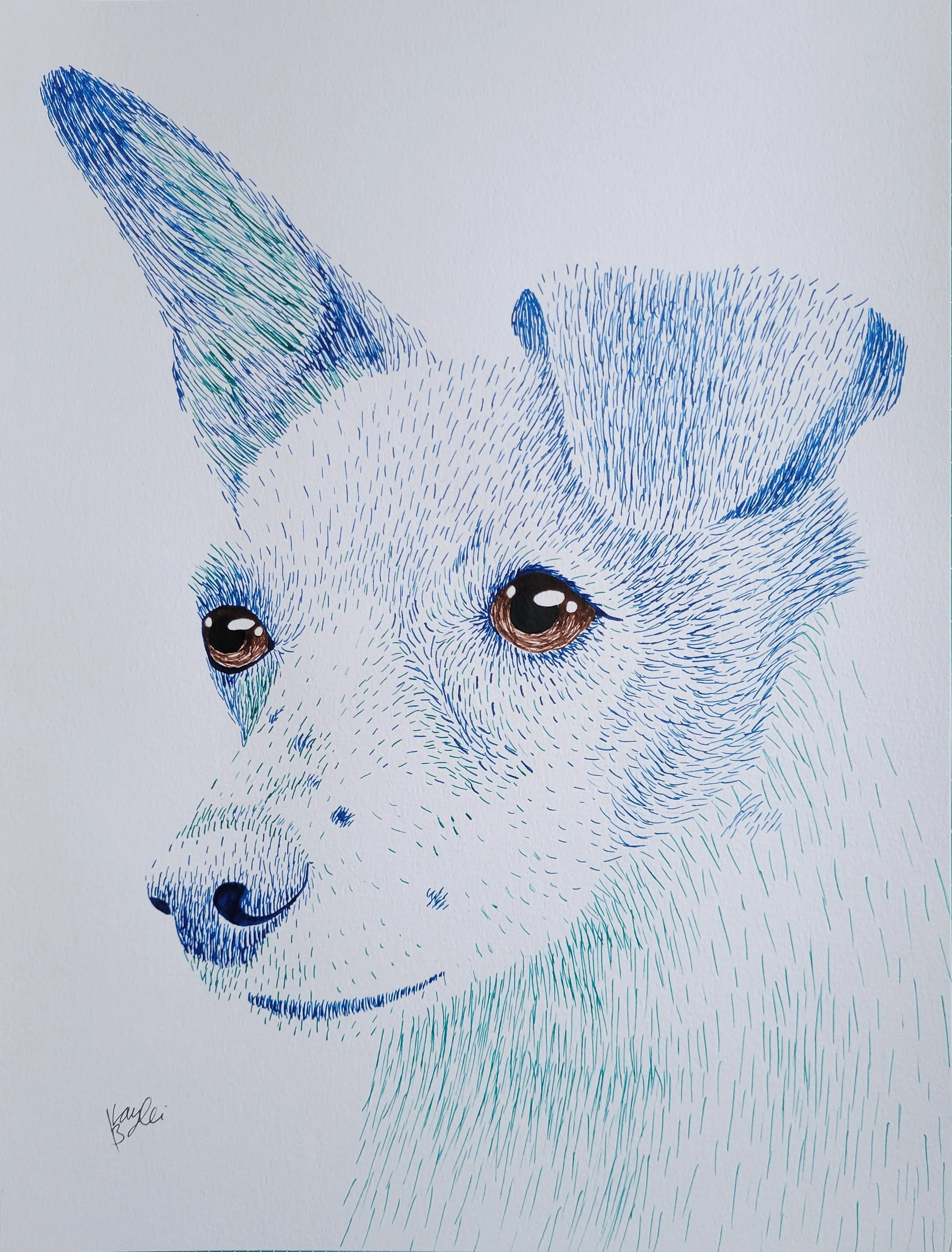 Trixie made with Blue and Teal.