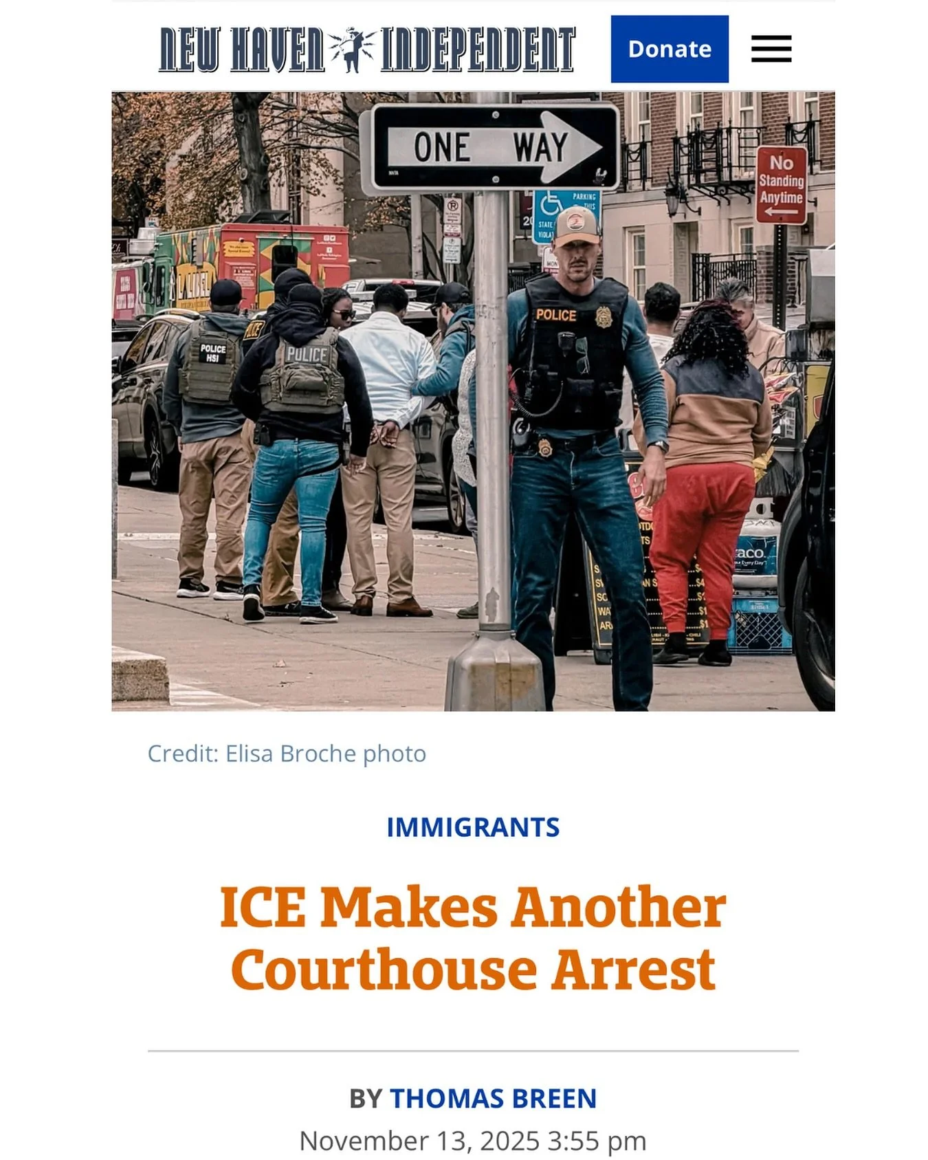 Look who&rsquo;s front-page news! 🎉

A huge shout-out to the incredibly talented Elisa Broche @egbrochel, a hot-shot University of New Haven student and editor of Horseshoe magazine, for landing the lead photo on today&rsquo;s New Haven Independent 