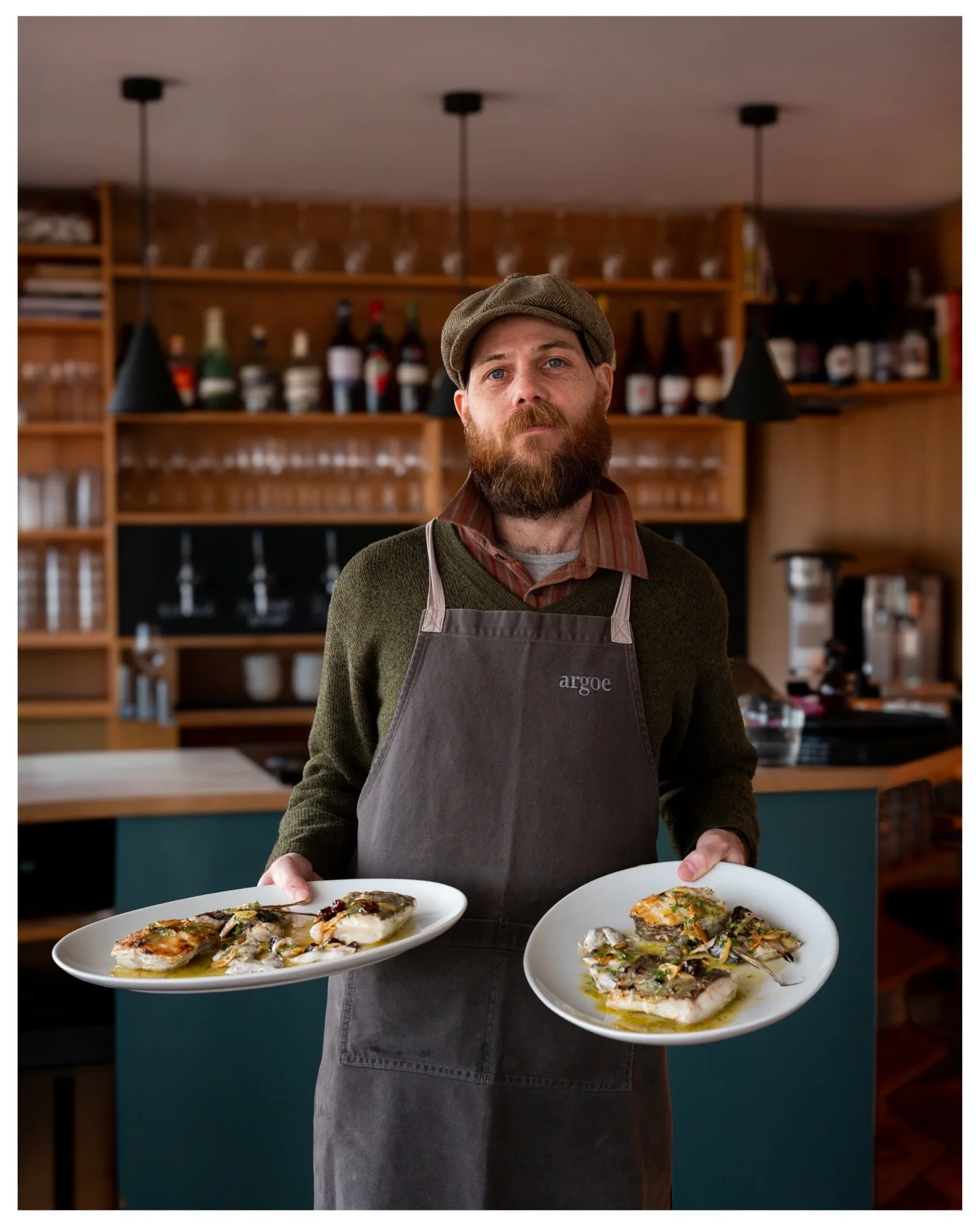 Capturing moments at @argoenewlyn for @greatcornishfood / It was a pleasure to hear owner @richadamsnewlyn speak about their commitment to using sustainable, locally sourced fish. Argoe sits on Newlyn Harbour, where you can watch the fishing boats in