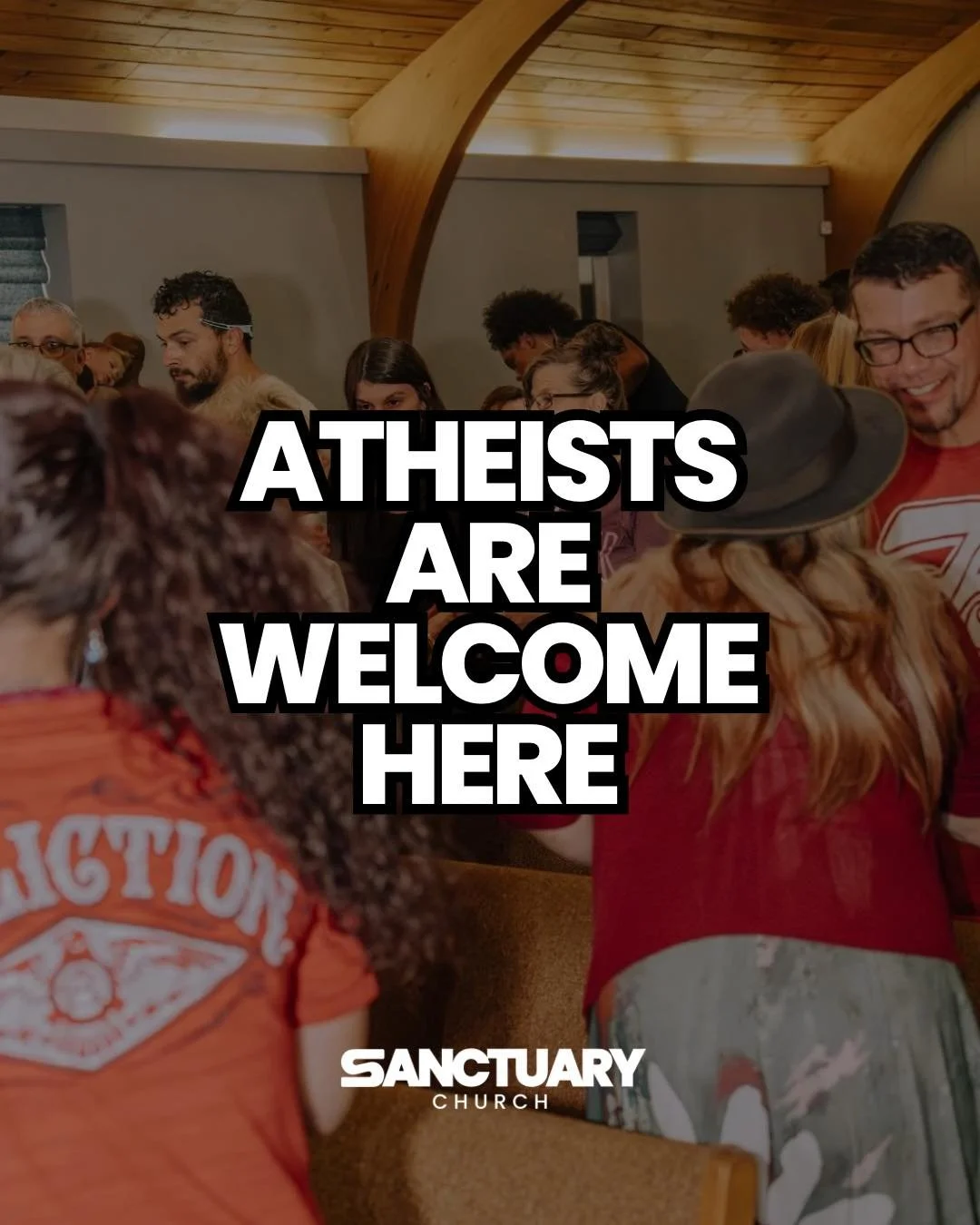 ATHEISTS ARE WELCOME HERE

You don&rsquo;t have to believe what we believe to sit with us. 🪑 

If you&rsquo;ve got doubts, pushback, church hurt, or a long list of questions, there&rsquo;s space for you here. 

Our doors are open to anyone who is lo