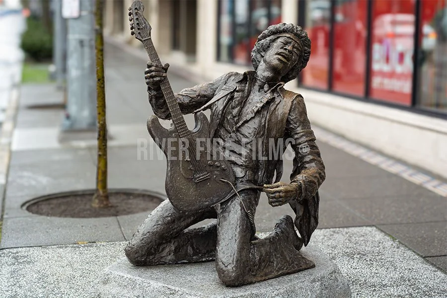 Jimi Hendrix statue - Seattle, WA (3/31/2015)