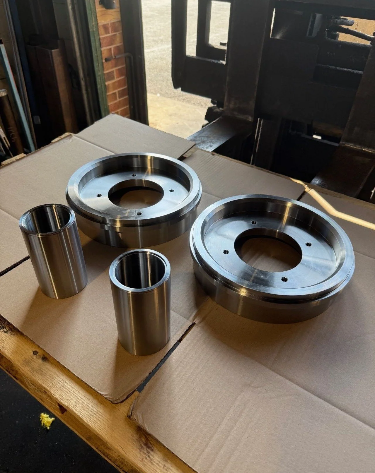 Pump Shaft Sleeves &amp; Back Plates in 316 Stainless Steel for our customer who specialises in Pumps 🌊 

#pumps #waterpumps