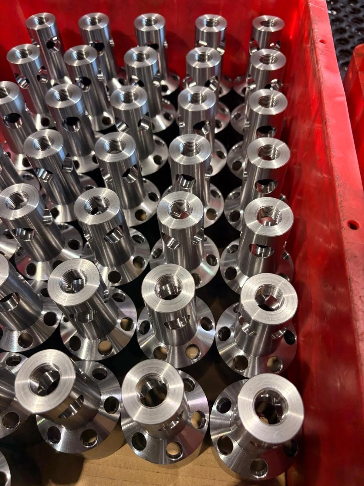 It's been a hectic month on our shop floor, we couldn't be any more grateful for the continued support shown by our customers, new and old! 🤩 

Burner heads turned complete on our Hurco Lathe VM10i, then onto our Hurco VMX50i for the angled holes to