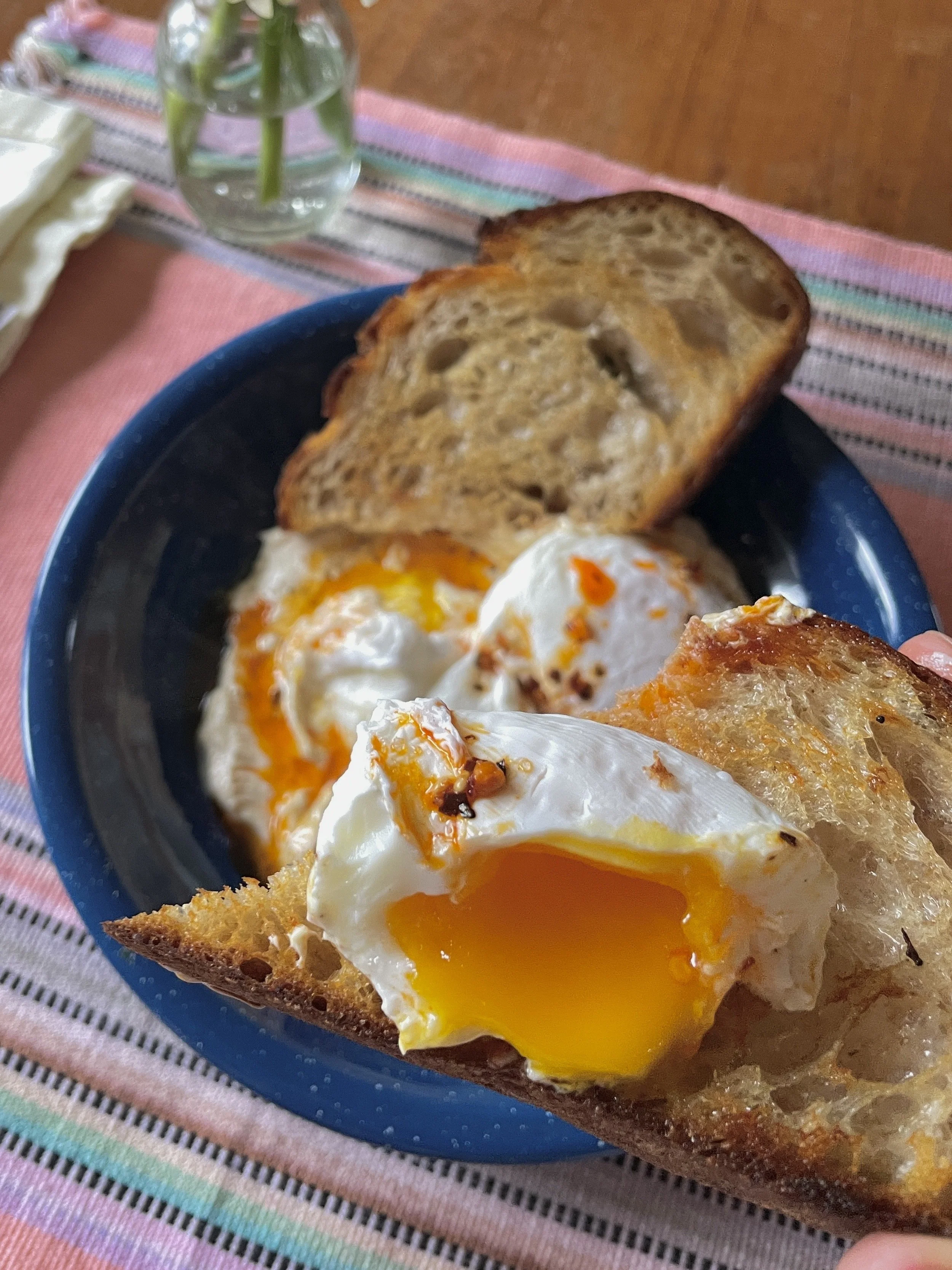 Turkish Eggs with Sourdough Toast