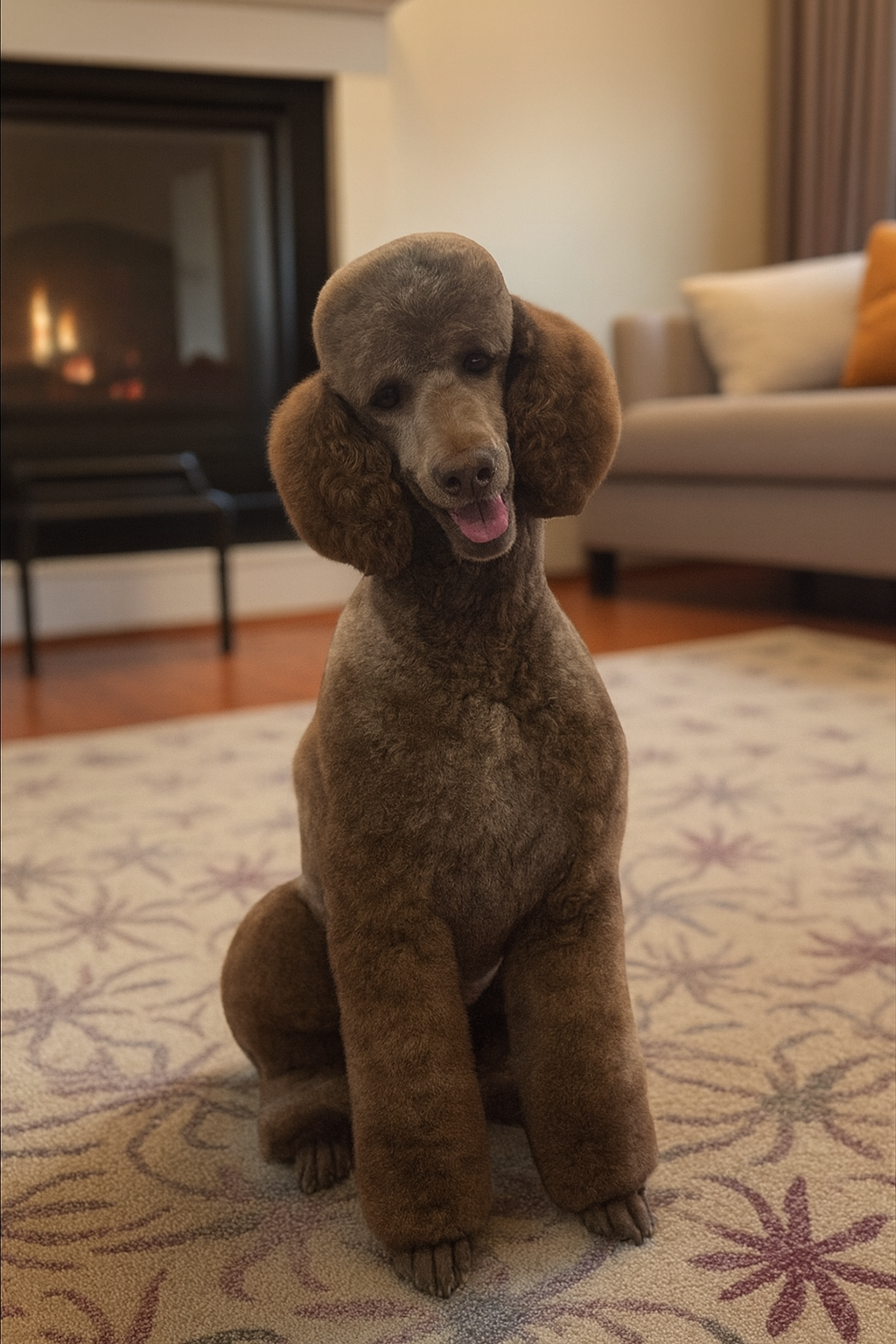 Luxury standard poodle haircut by professional mobile dog groomers in Boerne and Helotes, Texas.