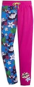 Disney Jasmine Sweatpants Color block Pink Floral Size Medium