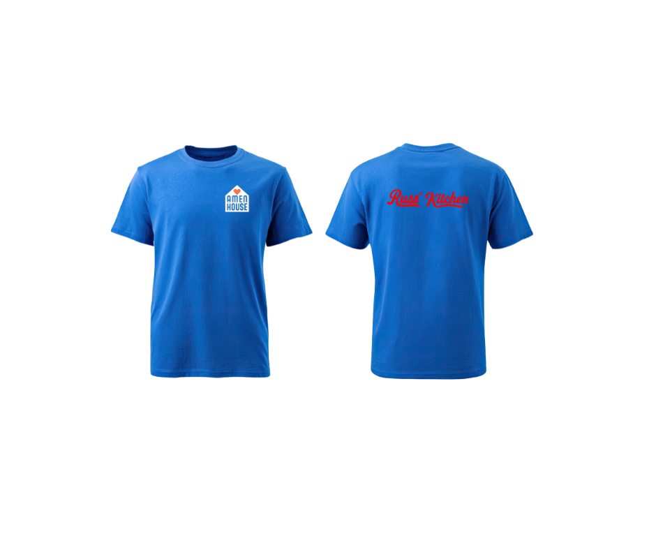 Amen House Tshirt Blue Short Sleeve Russ’ Kitchen