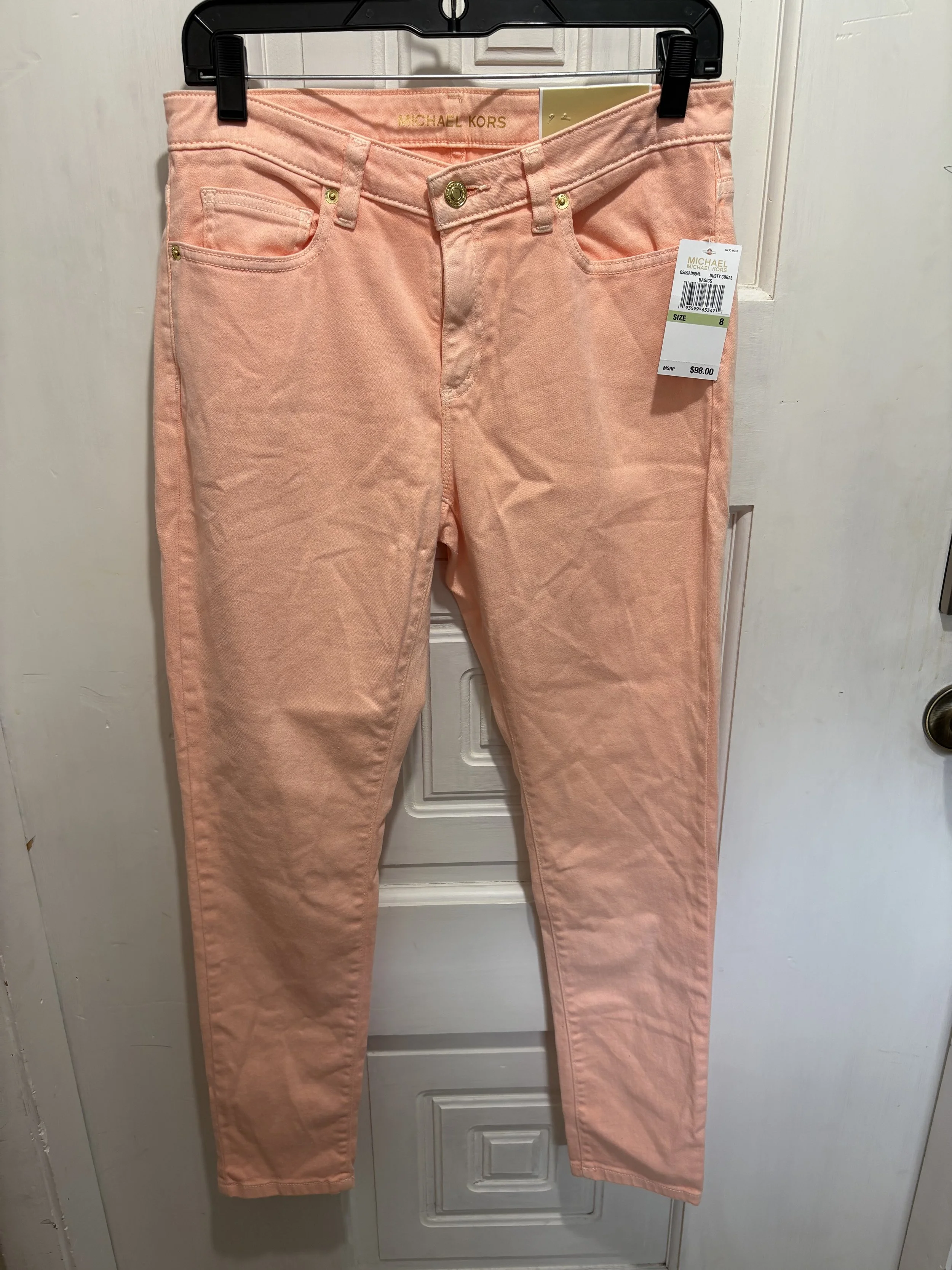 Michael Kors Peach Jeans Size 8 NWT