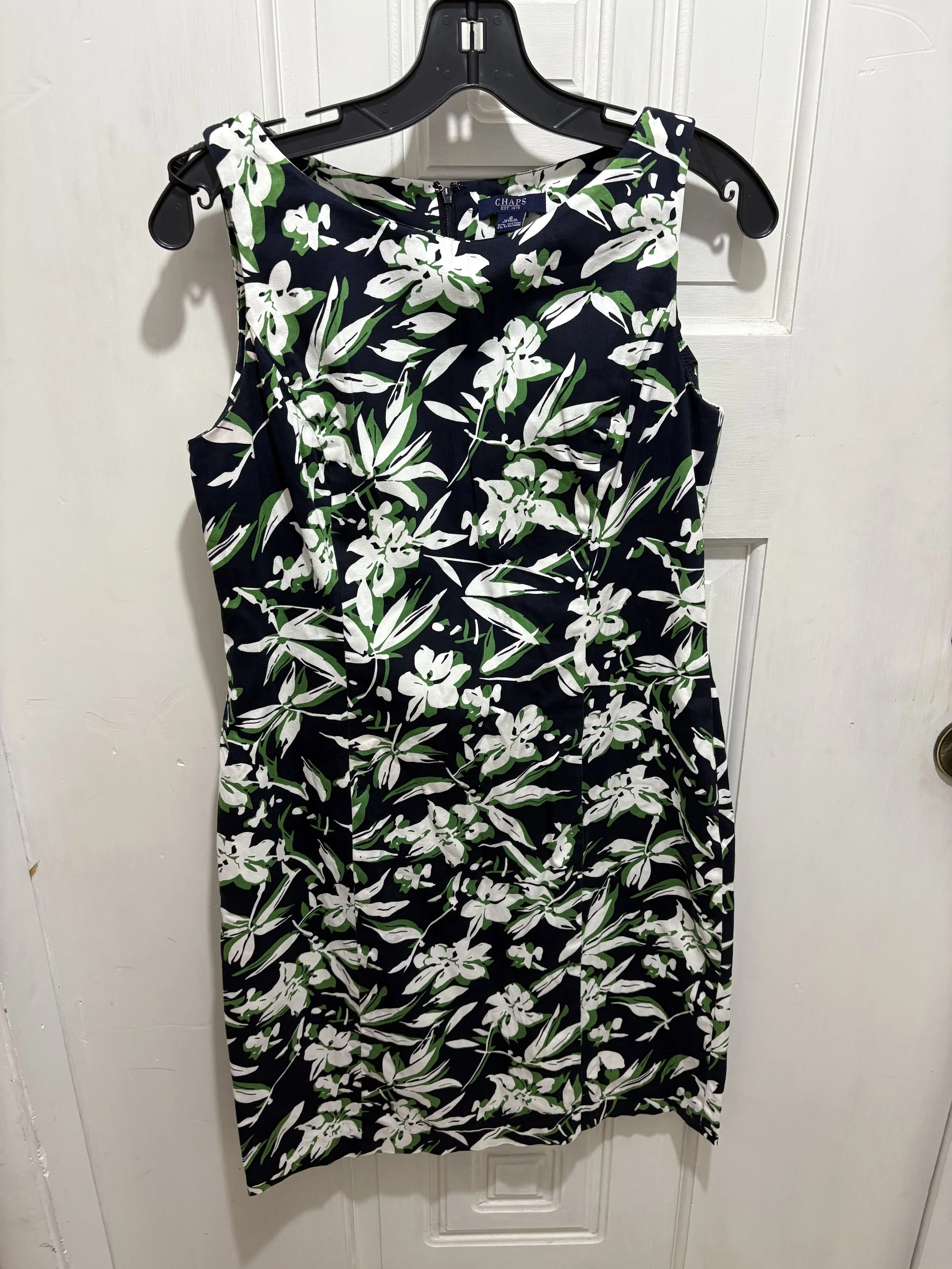Chaps size 6 dress Kelly Green and Navy