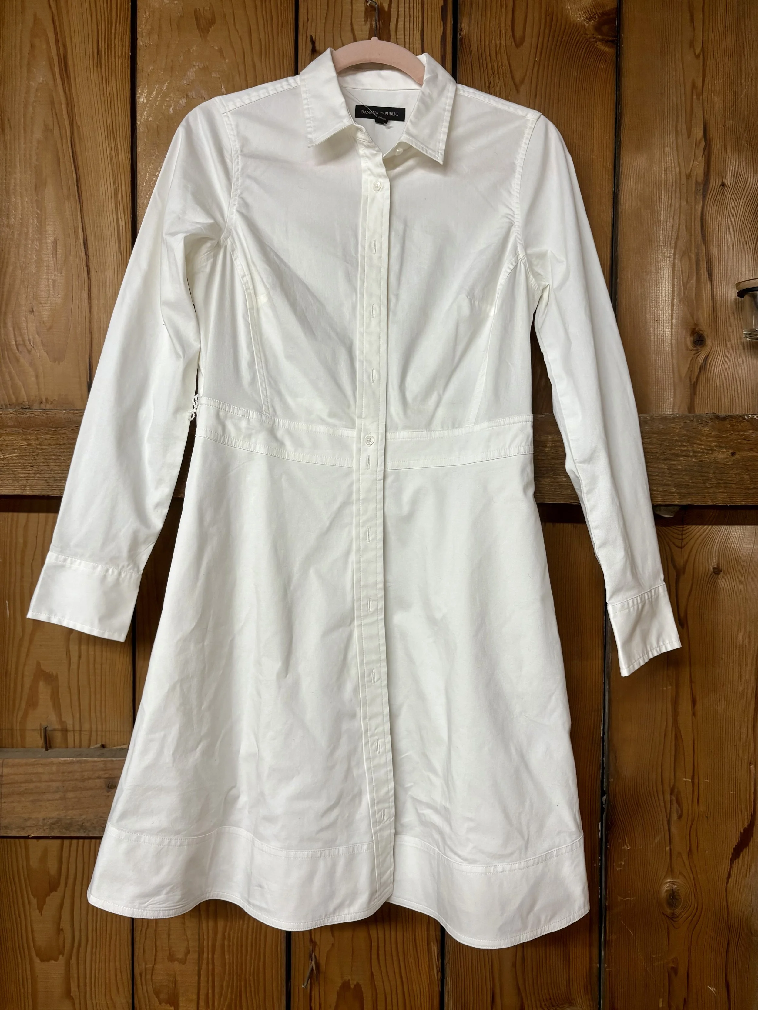 Banana Republic Petite Poplin Shirt Dress Size 6