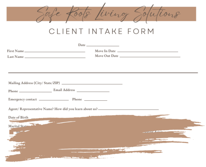 Independent Living Facility Intake Forms – Ready to Use