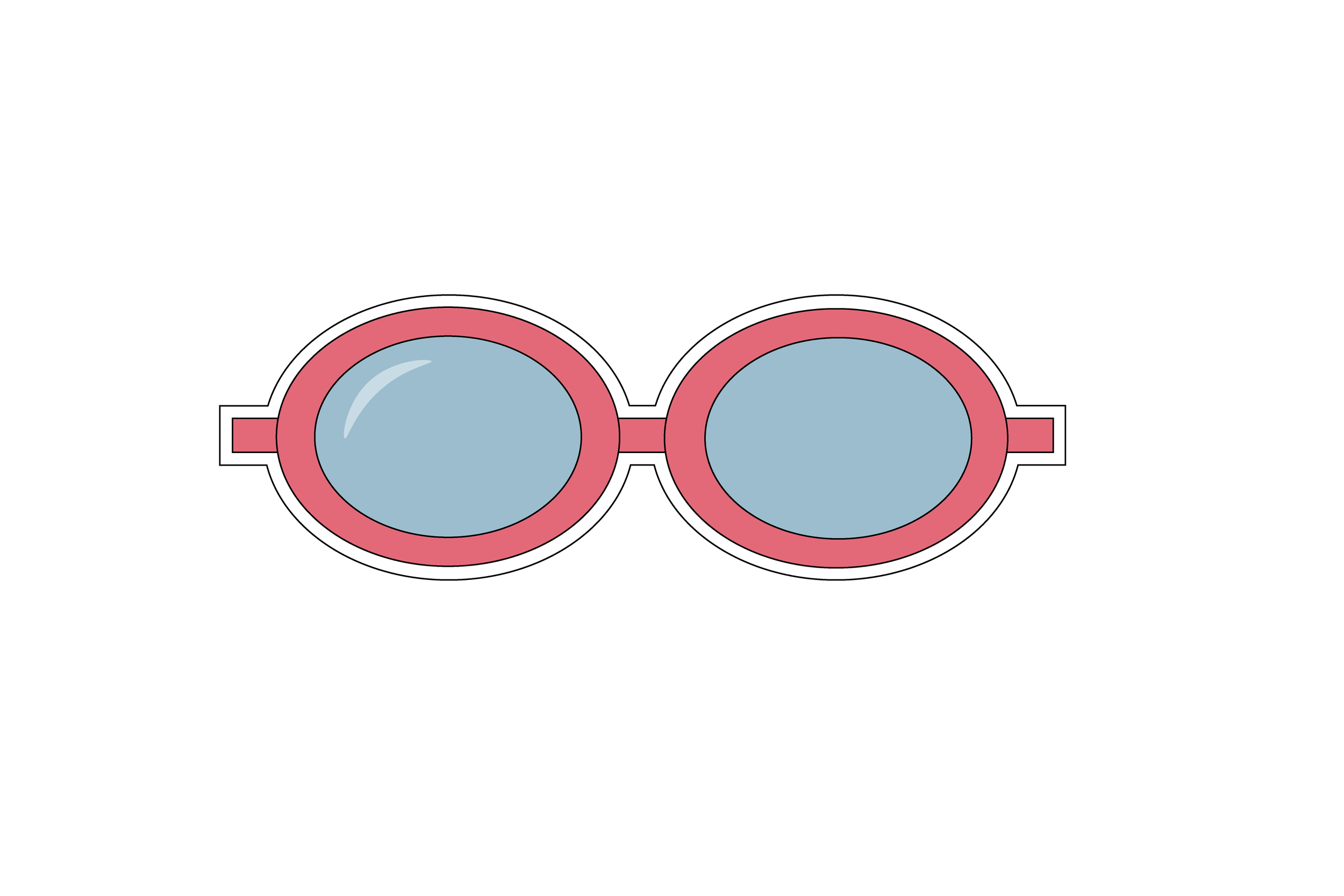 Pink Glasses Sticker