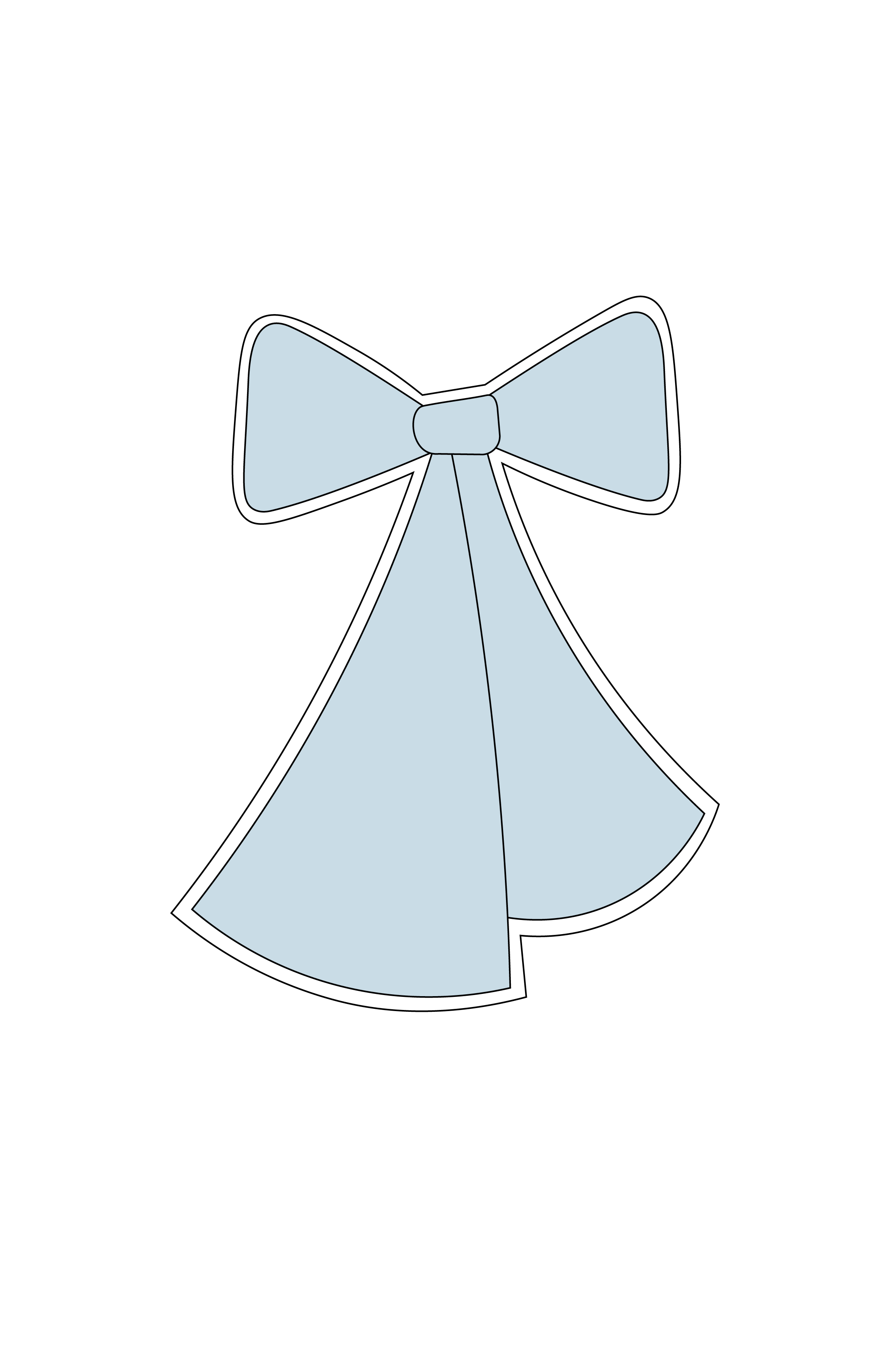 Blue Bow Sticker