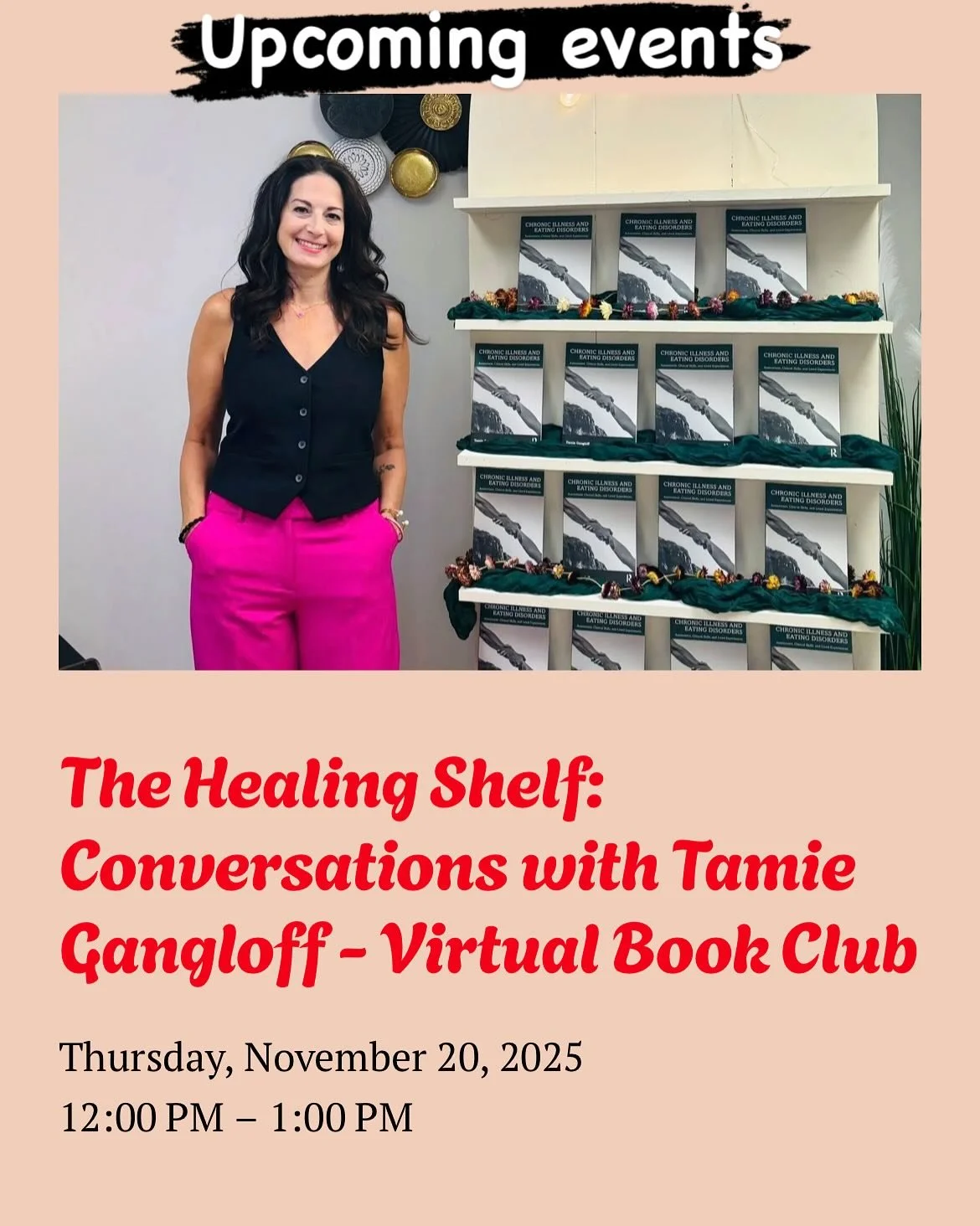 🌟 Excited for more connection and conversation around chronic illness and eating disorders! 💚 Let&rsquo;s come together to support and uplift each other. Join me at my upcoming events&mdash;check out the links in my bio! 👇✨ [https://www.tamiegangl