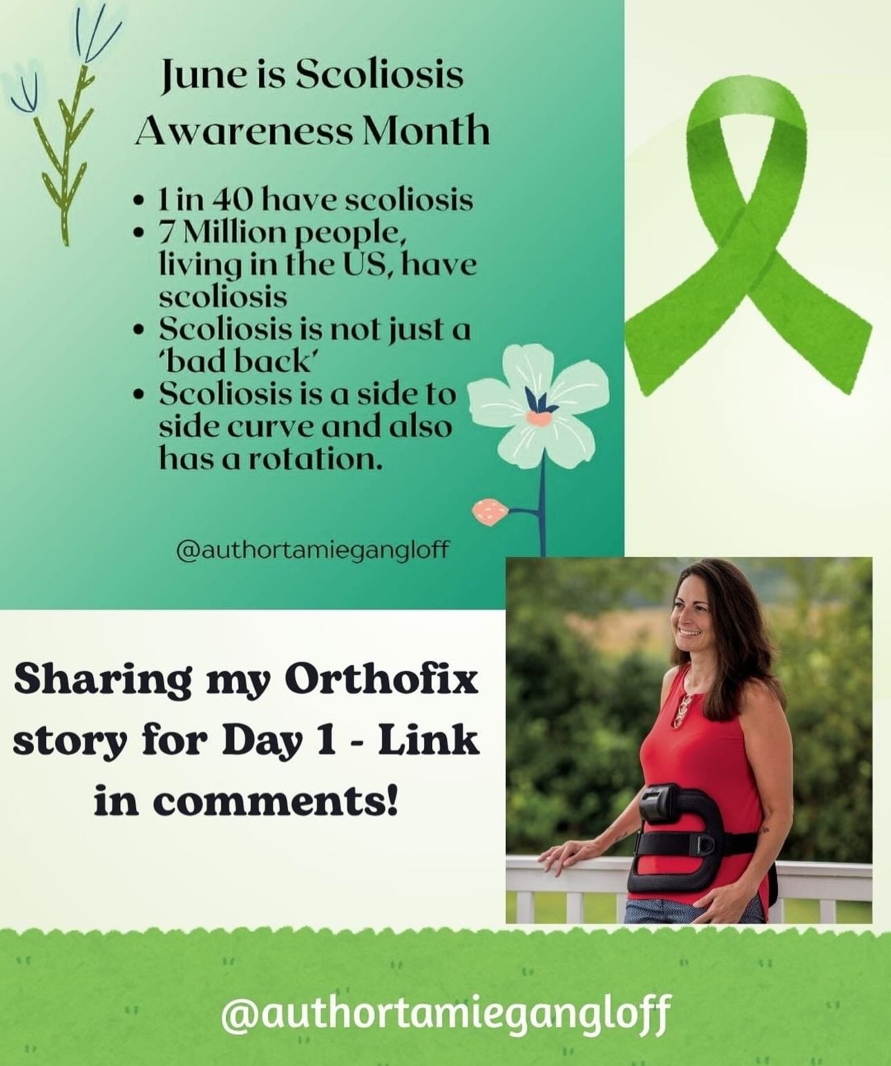 Hi friends, June is Scoliosis Awareness Month! I will be sharing more information about Scoliosis and the intersection of Scoliosis and eating disorders, body image, and mental health.

For Day 1, I am sharing my story - Orthofix  joined me to share 