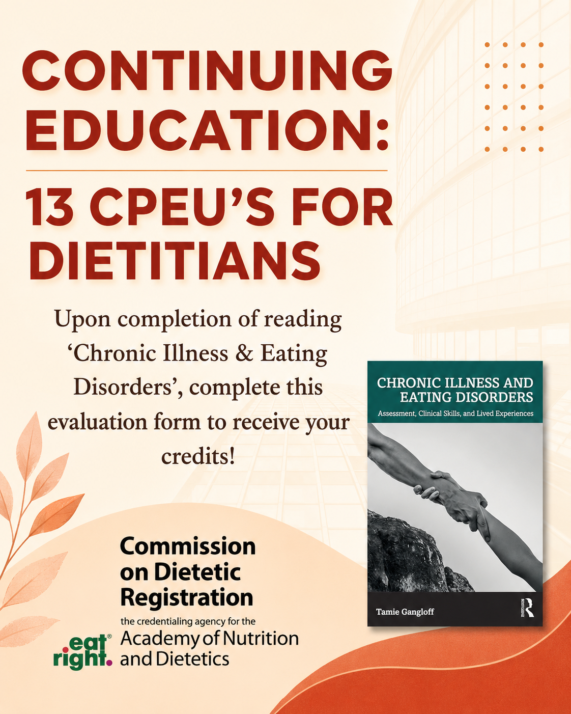 CDR Continuing Education Credit for Book