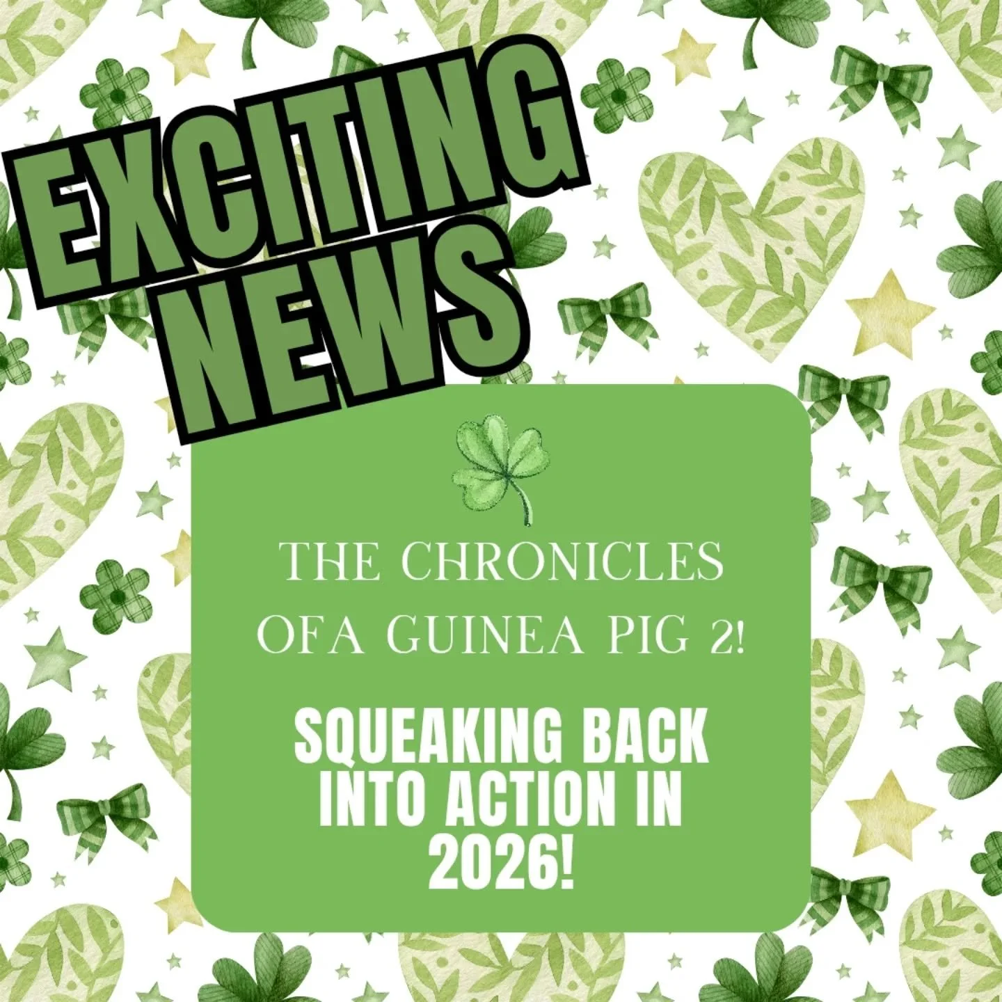 🎉🎉Announcement: Chronicles of a Guinea Pig 2! 🎉🎉

I&rsquo;m thrilled to share some exciting news&mdash;our favorite furry hero is coming back!
So many of you have been asking, and even though my first book has only been out for five months, I&rsq