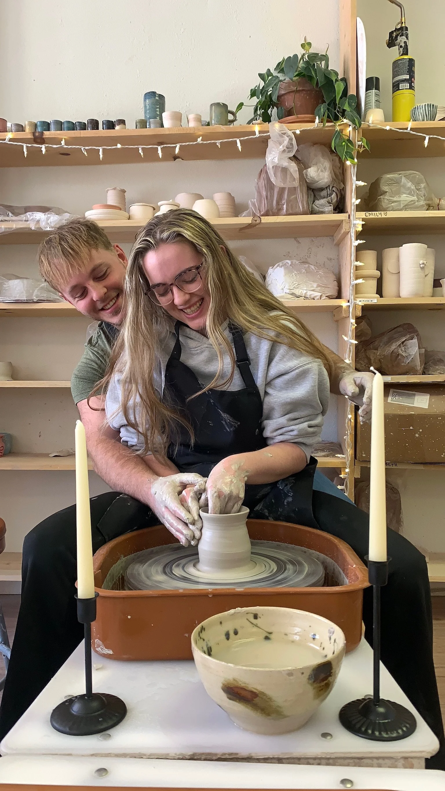 Date Night Private Wheel Throwing Class (45 minutes)