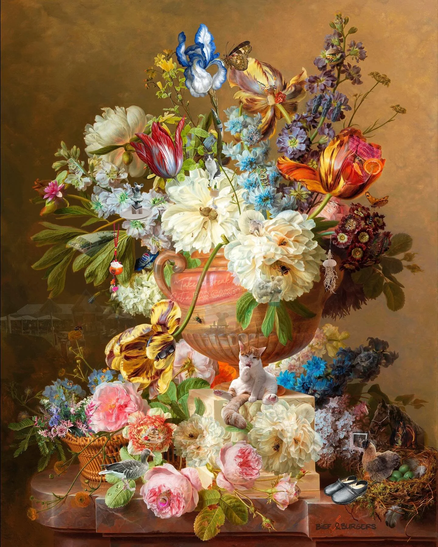 Jihaaa 🥂 🥳Proud to present: Een nieuw Memento Vitae kunstwerk (meer dan 35 objecten)🥳🥰❤️👊🏻💝 Dit keer om een vervroegd  pensioen te vieren: 

🌿 Ode aan verandering &ndash; De dans van de elementen 💫
Een explosie van kleur, natuur en betekenis