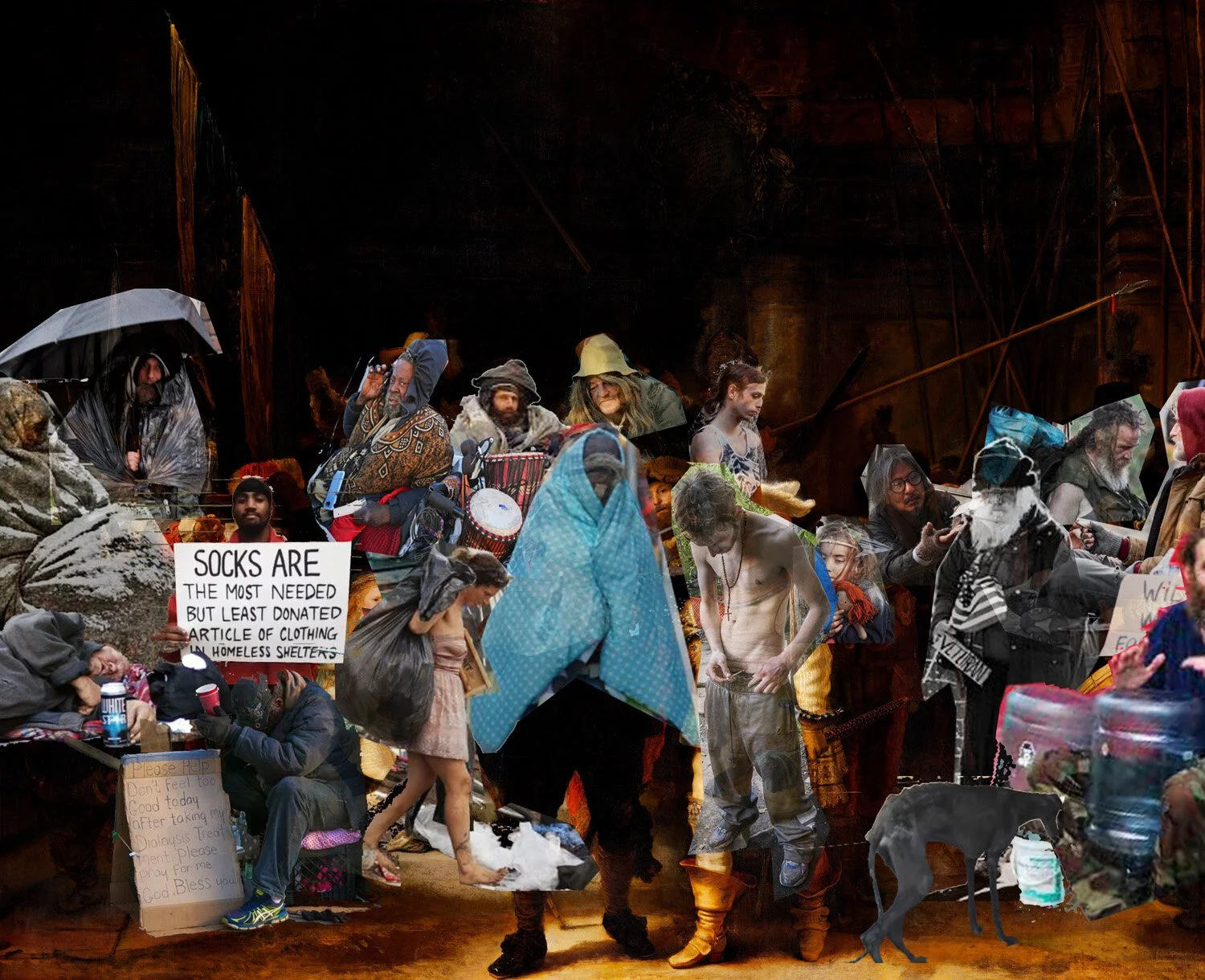 Night wWatch with homeless people - not for sale