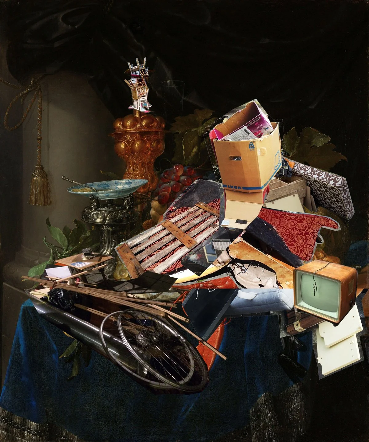 Still-life with golden cup and Ikea