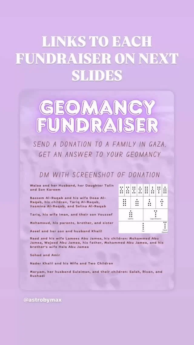 DONATE TO ANY OF THE FOLLOWING FUNDRAISERS AND GET A GEOMANCY QUESTION ANSWERED! DM ME WITH PROOF OF DONATION AND ILL ANSWER UR BURNING QUESTION 🔥🔥🔥