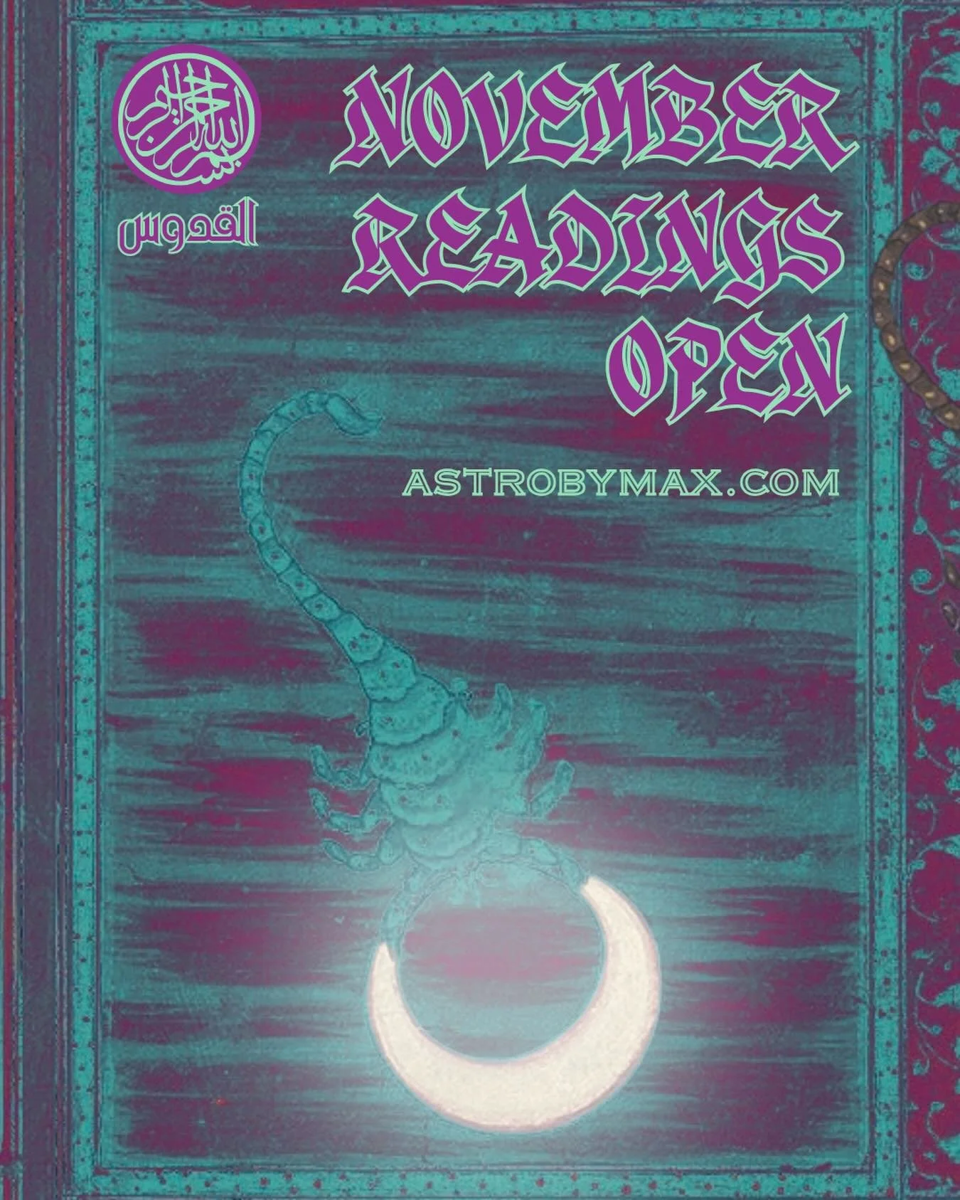 NOVEMBER READINGS OPEN!

Hello everyone! I am happy to announce my booking calendar for November is live! 

November will be a busy month for me as I&rsquo;ll be traveling throughout the month so my availability will be limited :) 

Astrology reading