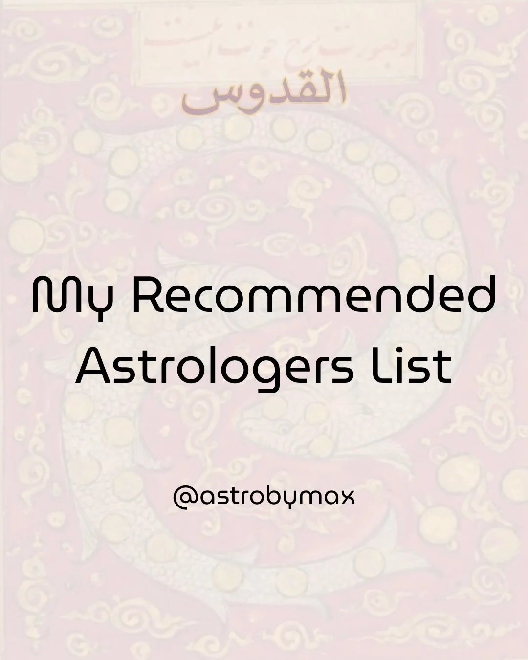 There isn&rsquo;t just me practicing Medieval Islamicate Astrology. There is a whole network and array of astrologers practicing Hellenistic, Medieval Islamicate, Jyotish, Evolutionary astrology, and more! 

There are many amazing practitioners to vi
