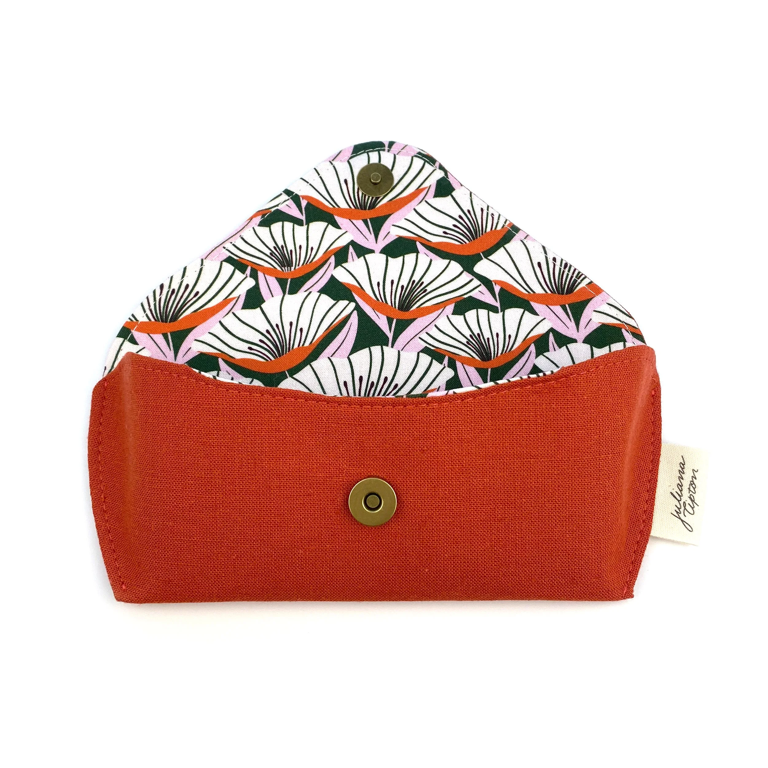 Red Poppy Fabric Glasses Case