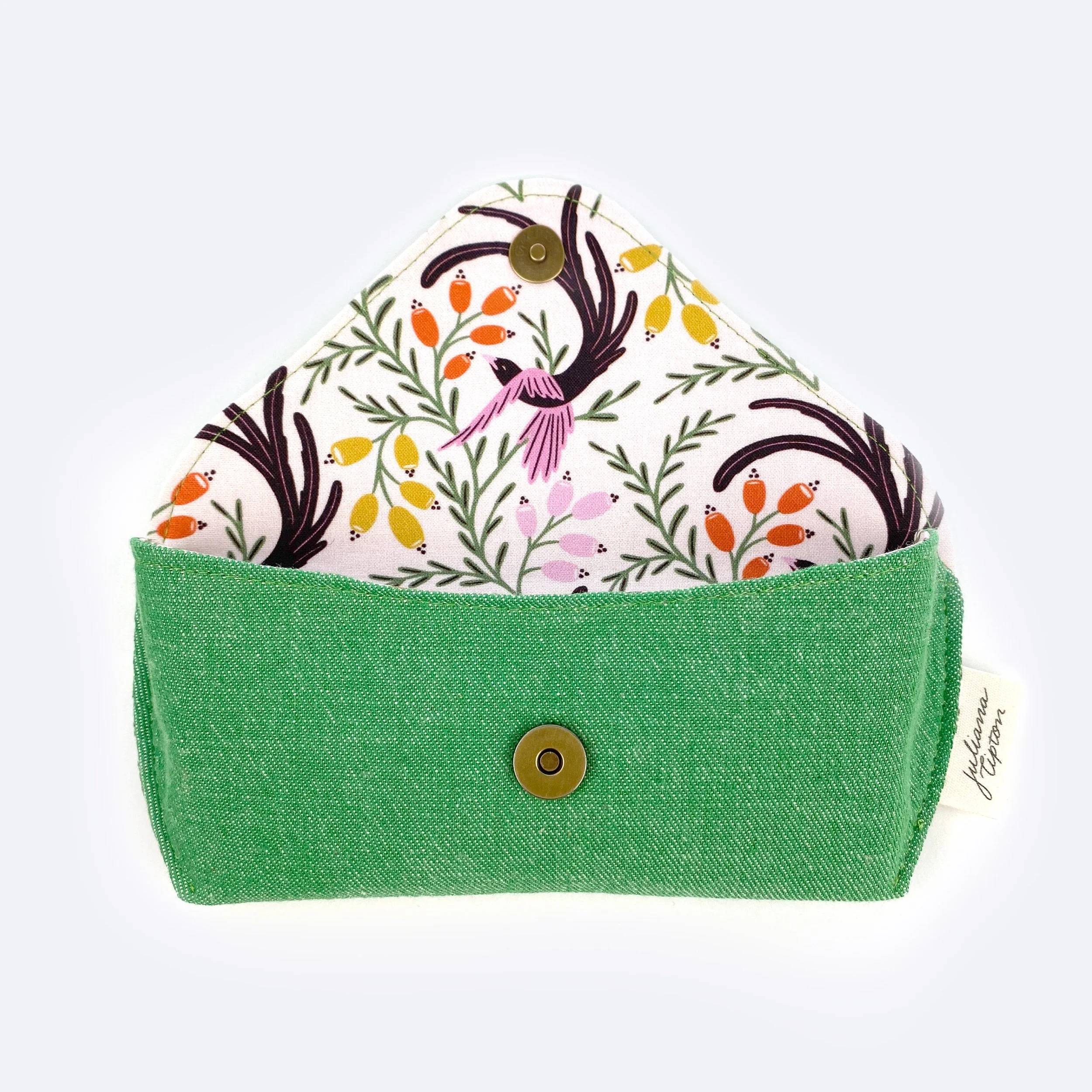 Green Fabric Glasses Case