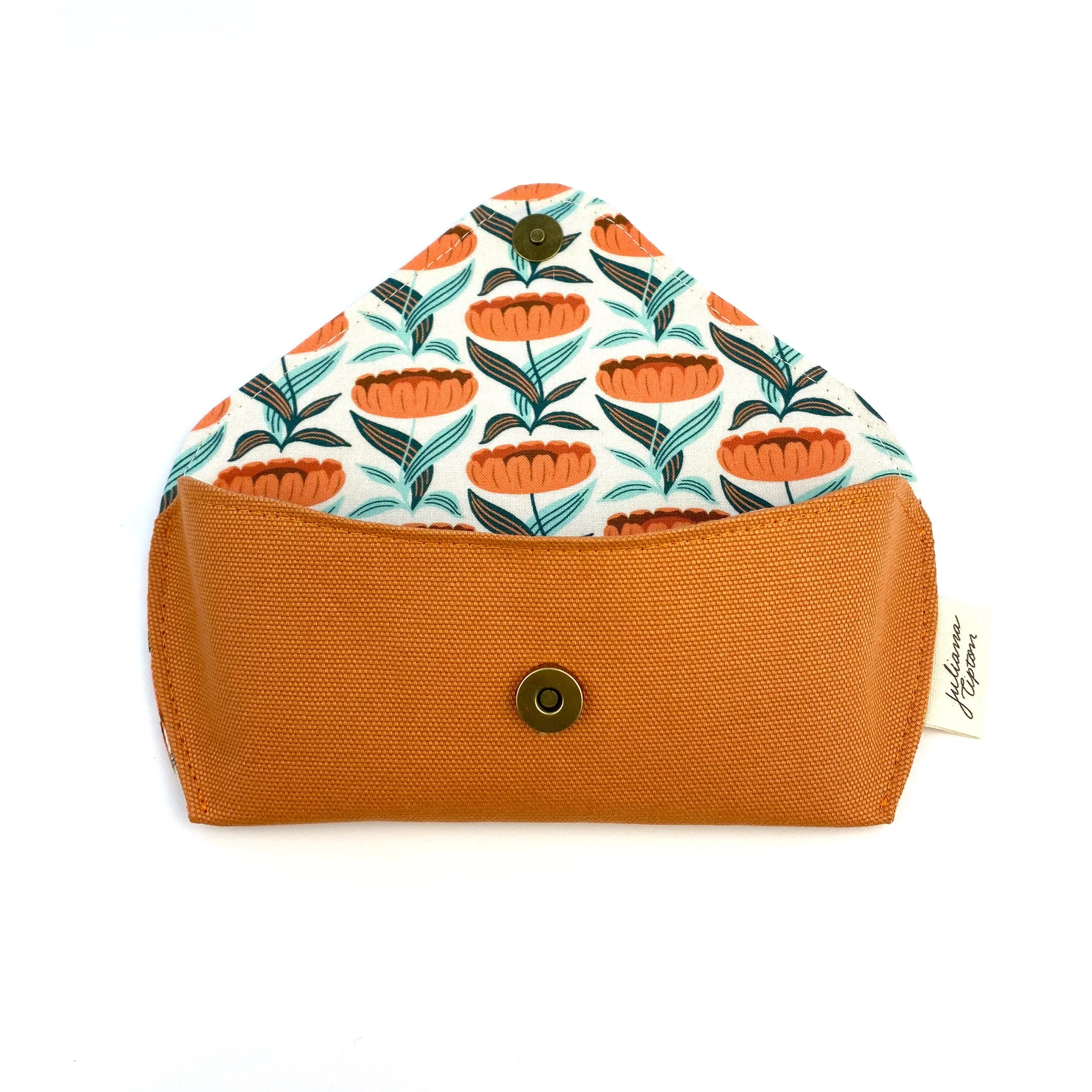 Pumpkin Floral Fabric Glasses Case