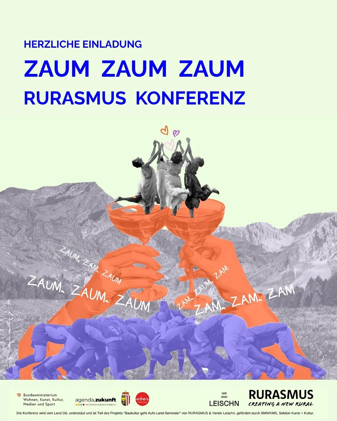 Wie kann Zusammenarbeit zur treibenden Kraft f&uuml;r regionale Transformation werden? 💭

Die gro&szlig;e RURASMUS Konferenz 2025 l&auml;dt dazu ein, gemeinsam Perspektiven zu verschieben, R&auml;ume neu zu denken und Innovation als Kulturtechnik zu