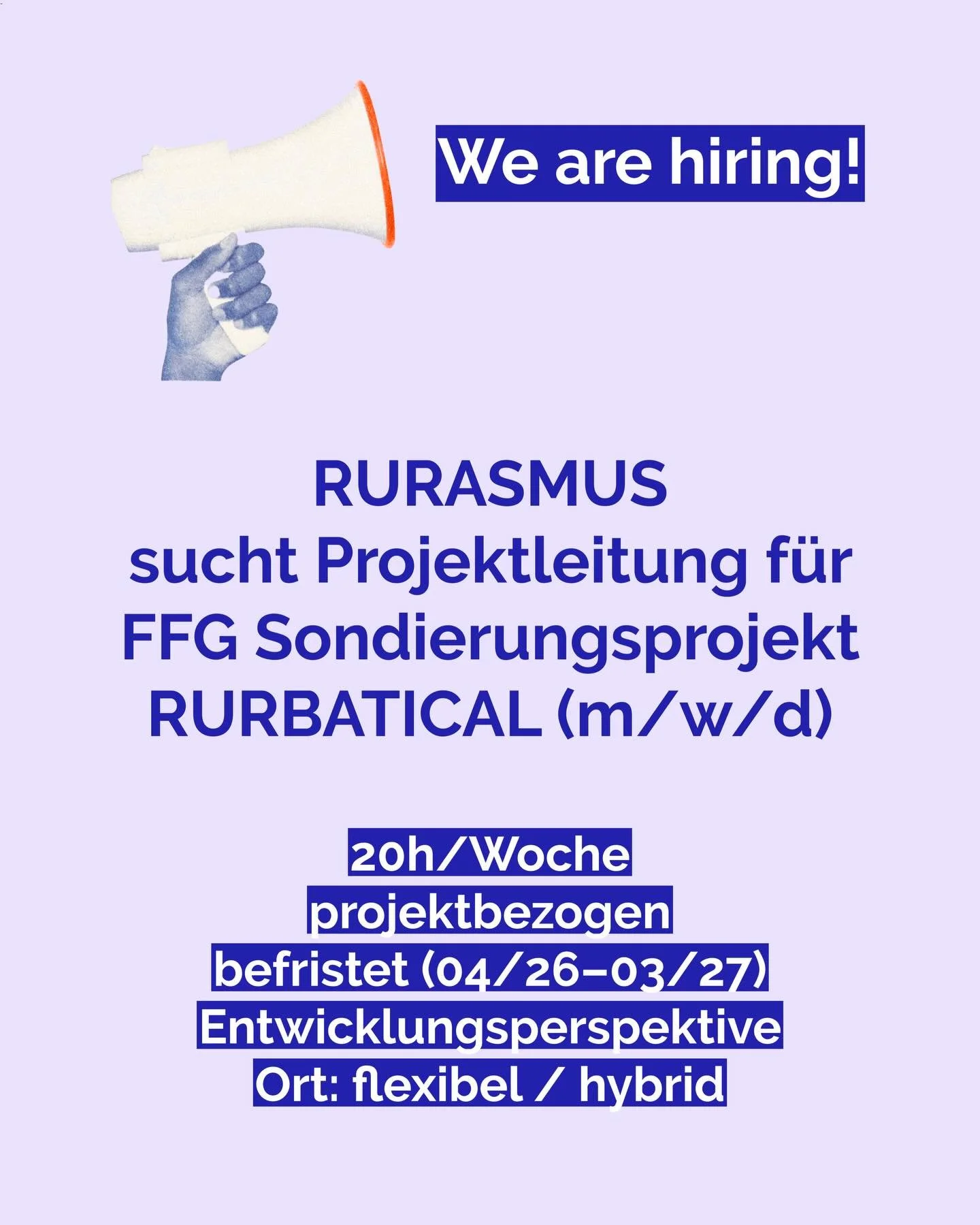 We are hiring! Jetzt bewerben! 

Die vollst&auml;ndige Stellenausschreibung findest du in der BIO (Linktree).